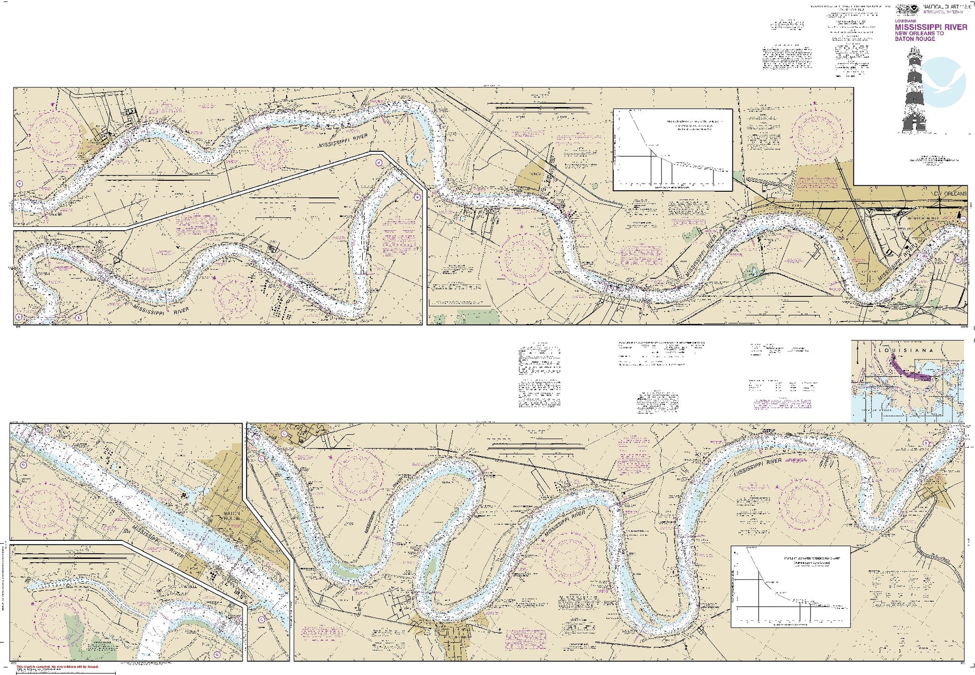 Mississippi River - New Orleans to Baton Rouge (11370) by NOAA