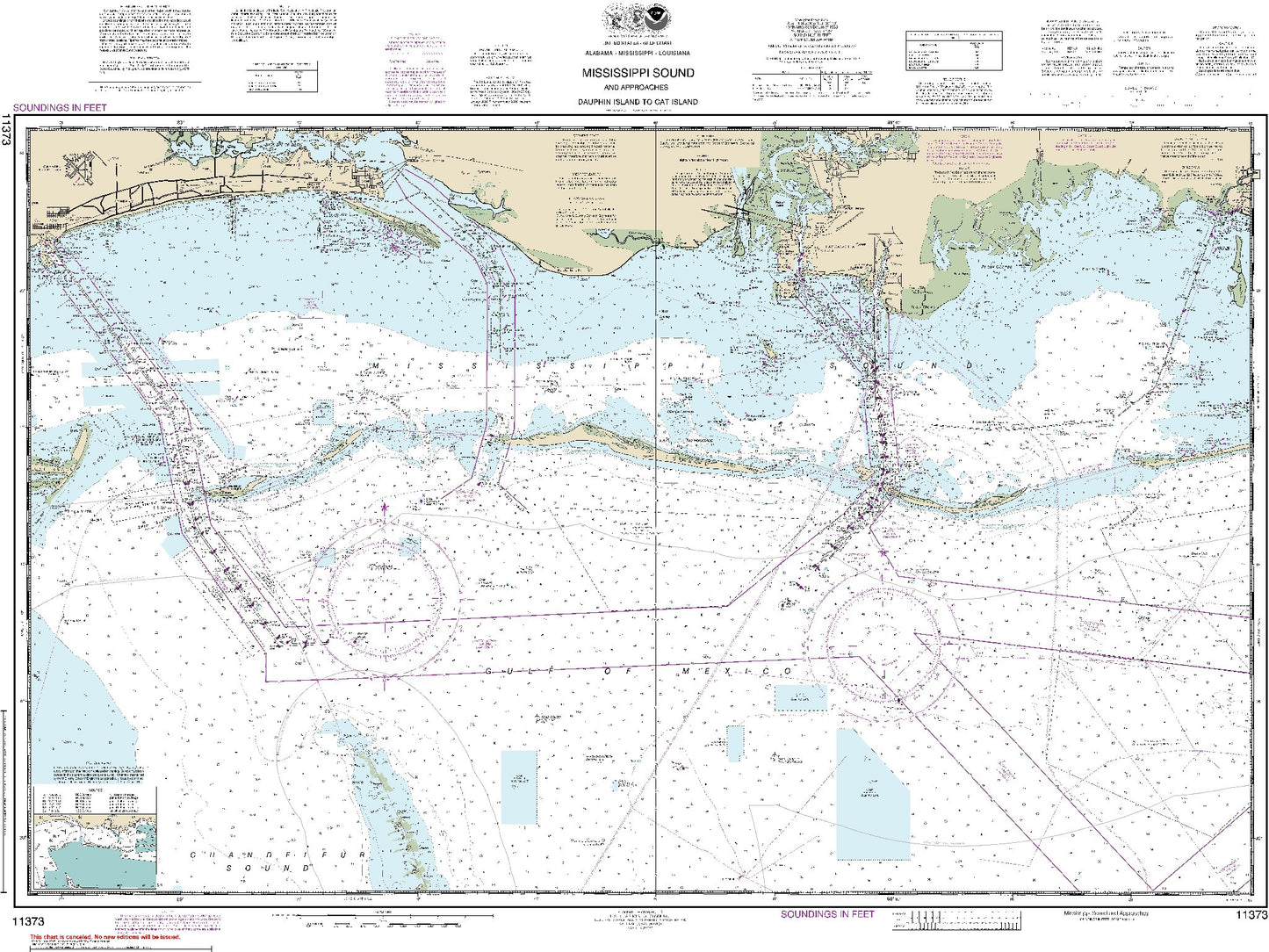 Mississippi Sound and Approaches (11373) by NOAA