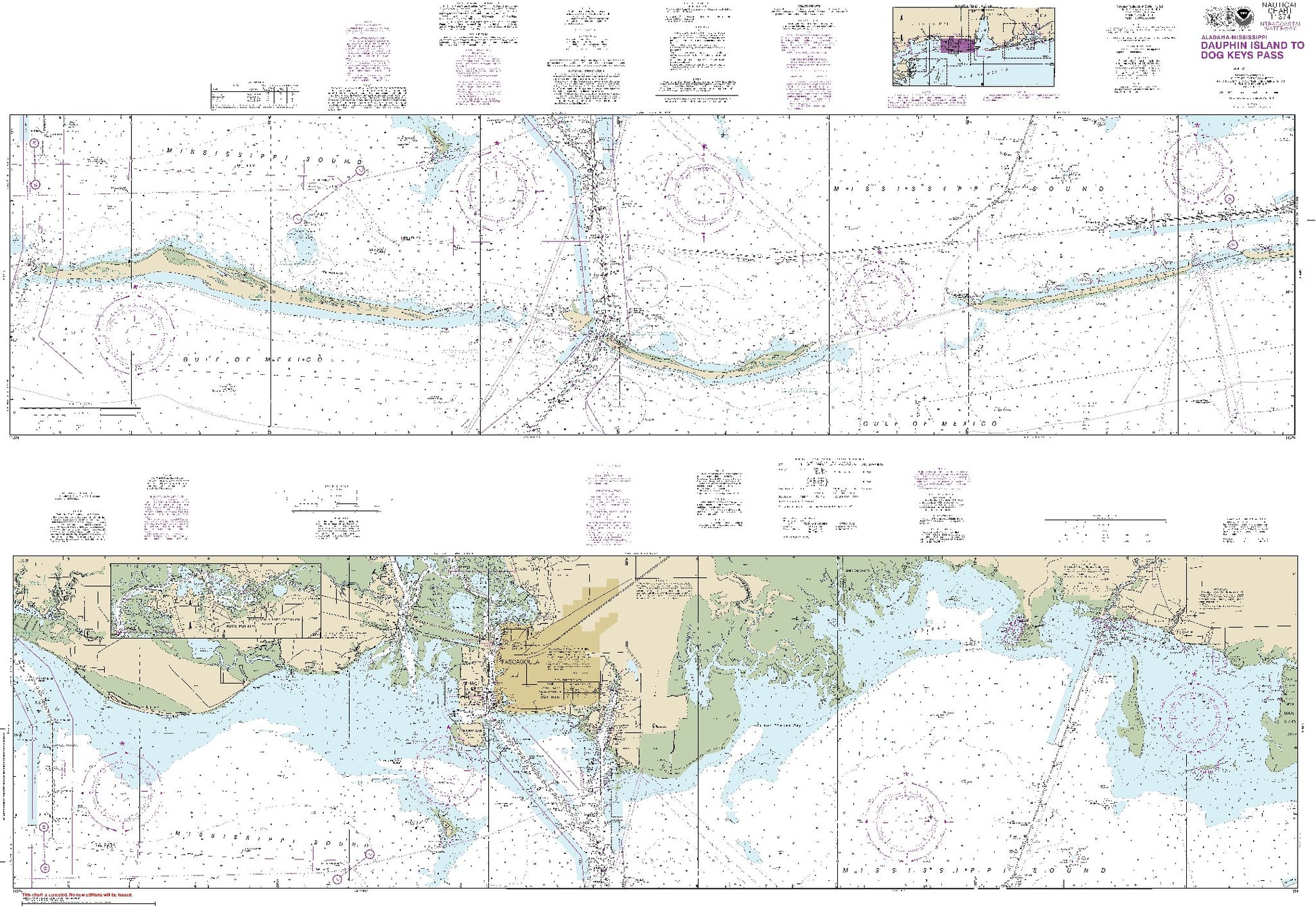 Dauphin Island to Dog Keys Pass (11374) by NOAA