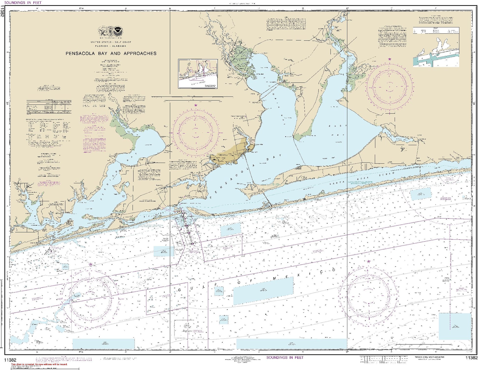 Pensacola Bay and Approaches (11382) by NOAA