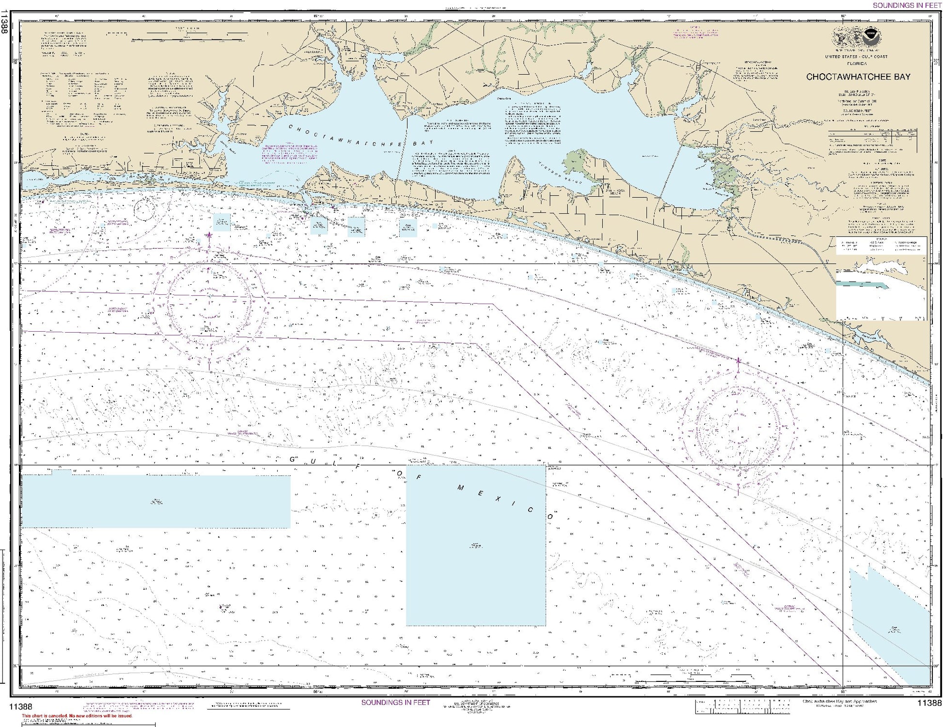Choctawhatchee Bay and Approaches (11388) by NOAA
