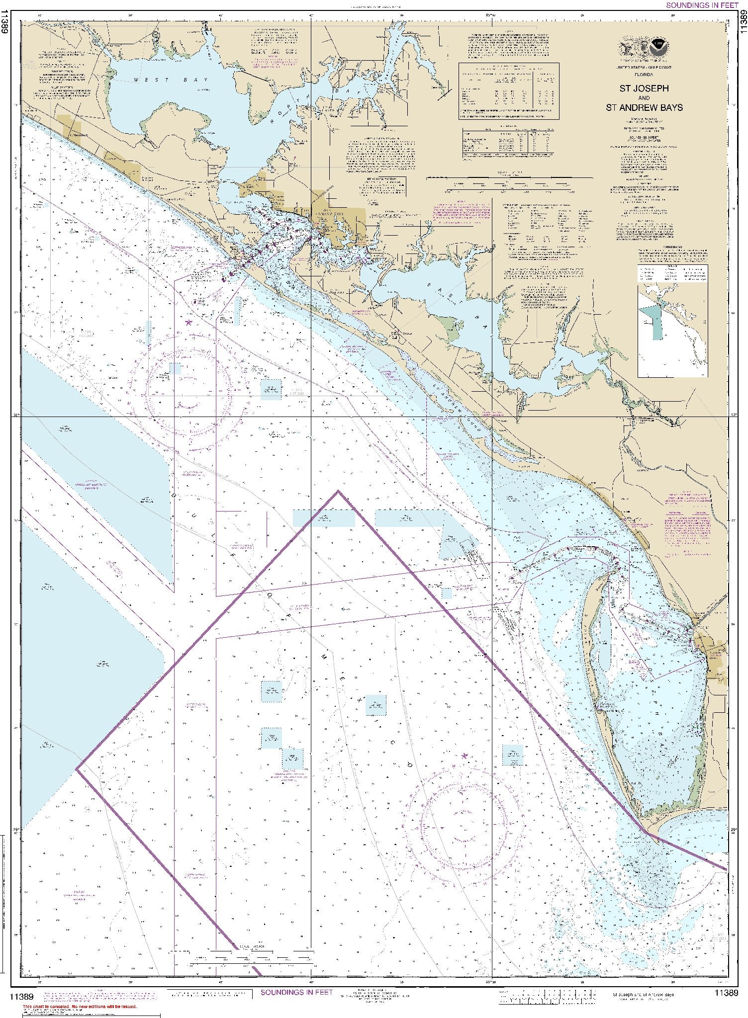 St. Joseph and St. Andrew Bays (11389) by NOAA
