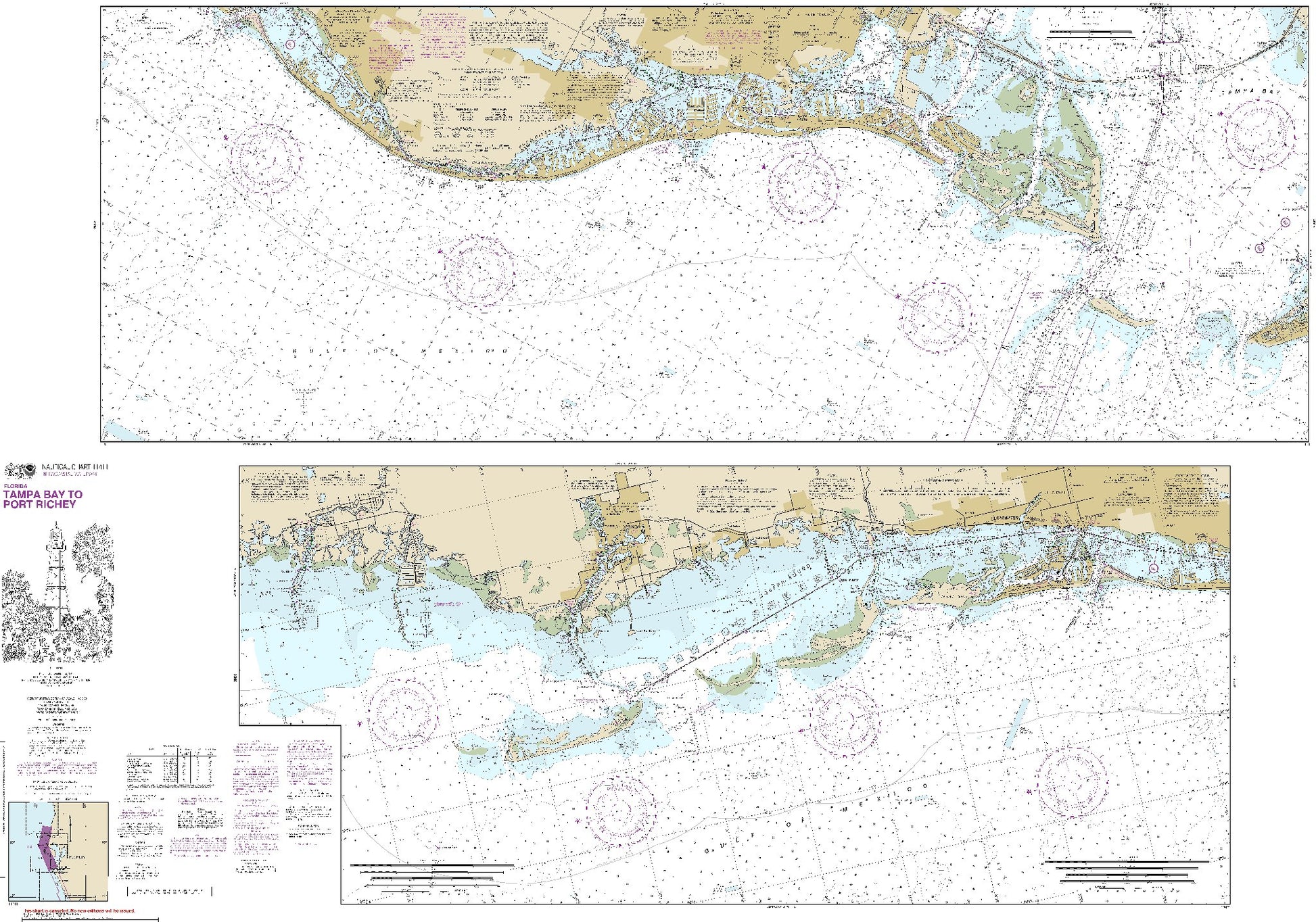 Tampa Bay to Port Richey (11411) by NOAA
