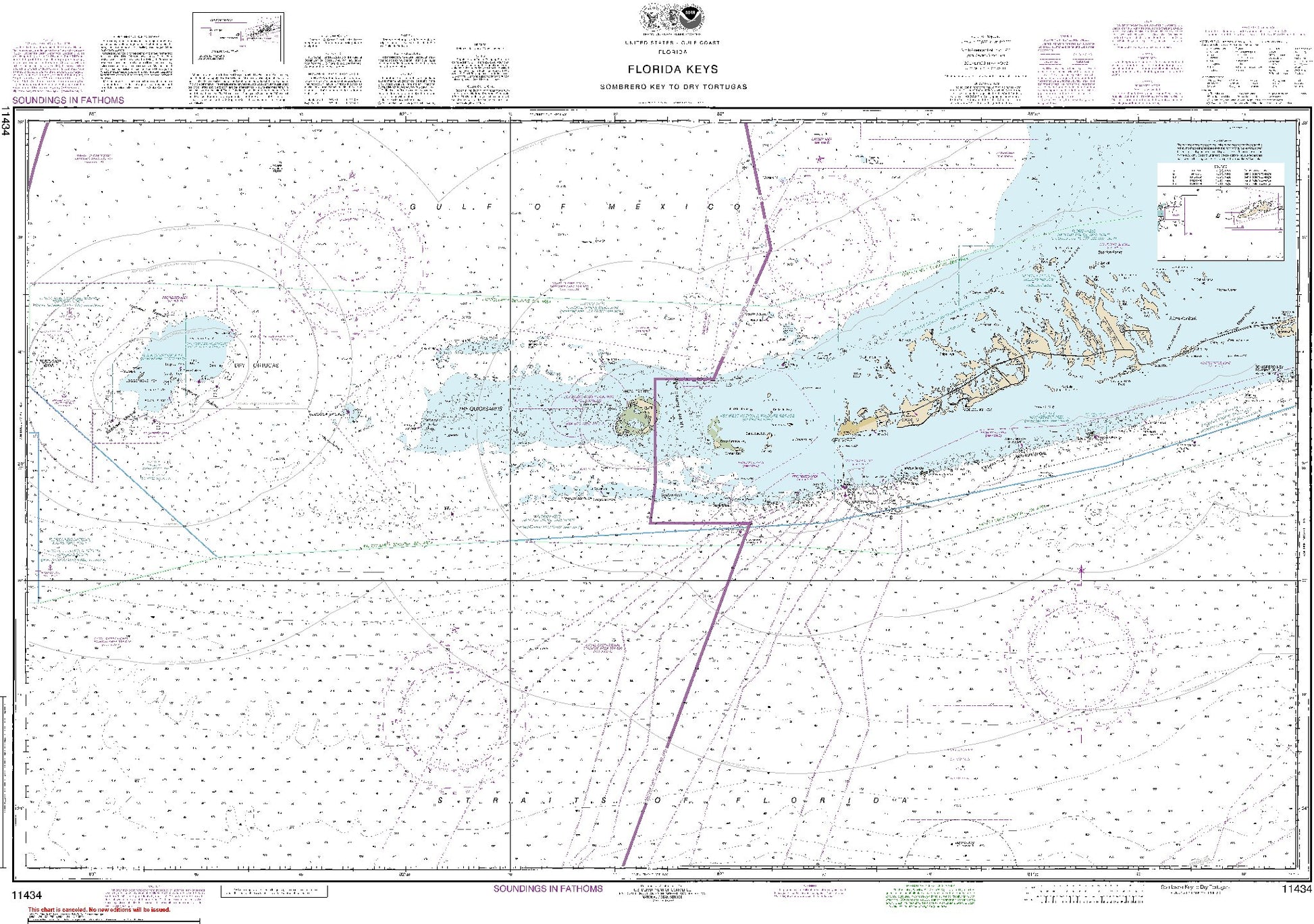 Florida Keys - Sombrero Key to Dry Tortugas (11434) by NOAA