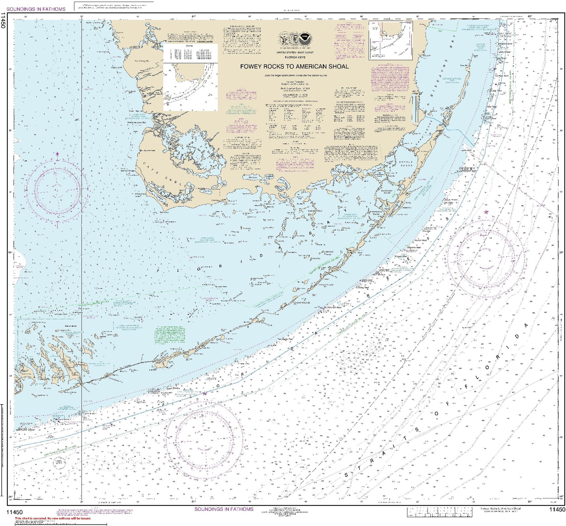 Fowey Rocks to American Shoal (11450) by NOAA