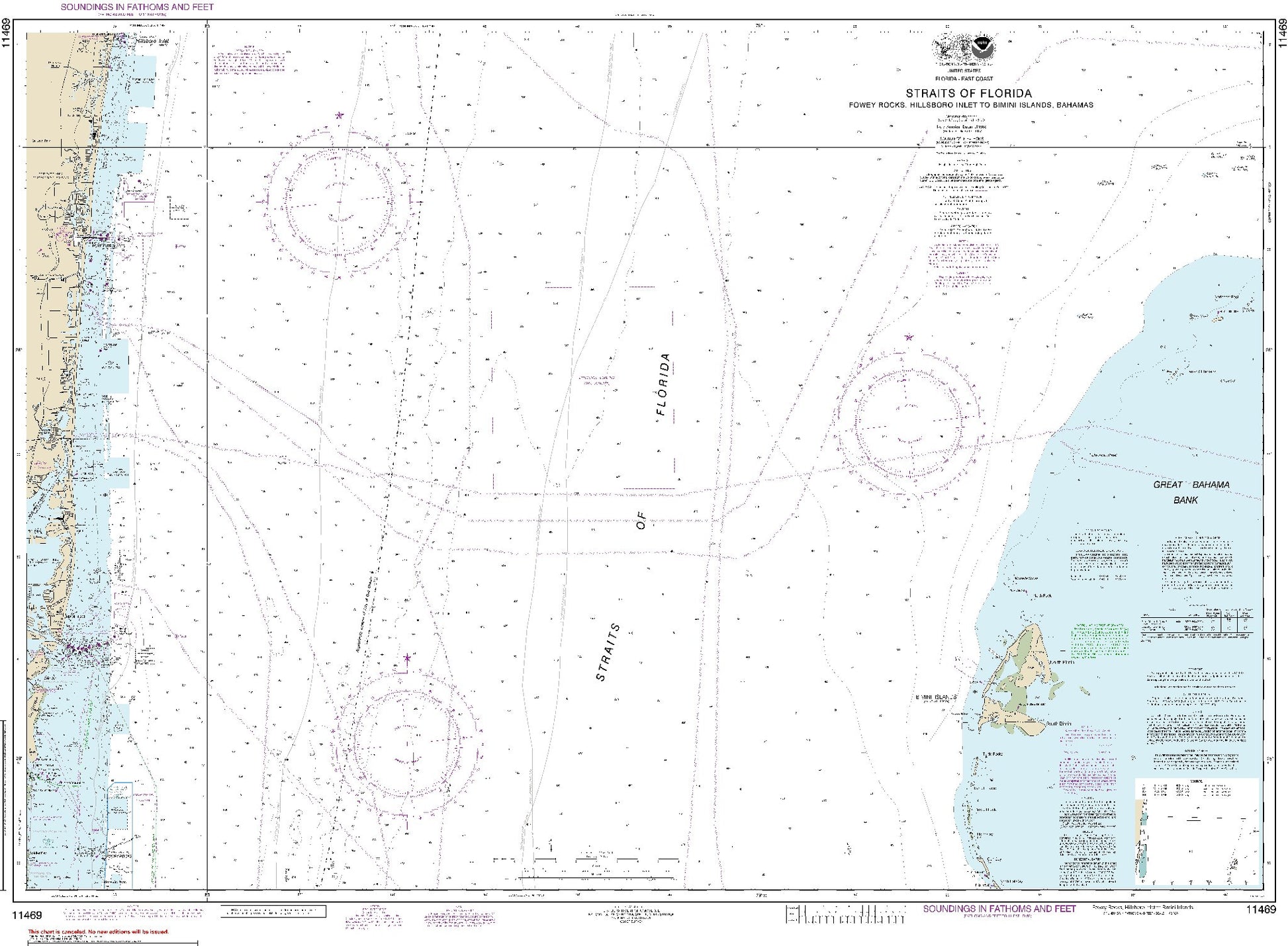 Fowey Rocks, Hillsboro Inlet to Bimini Islands (11469) by NOAA