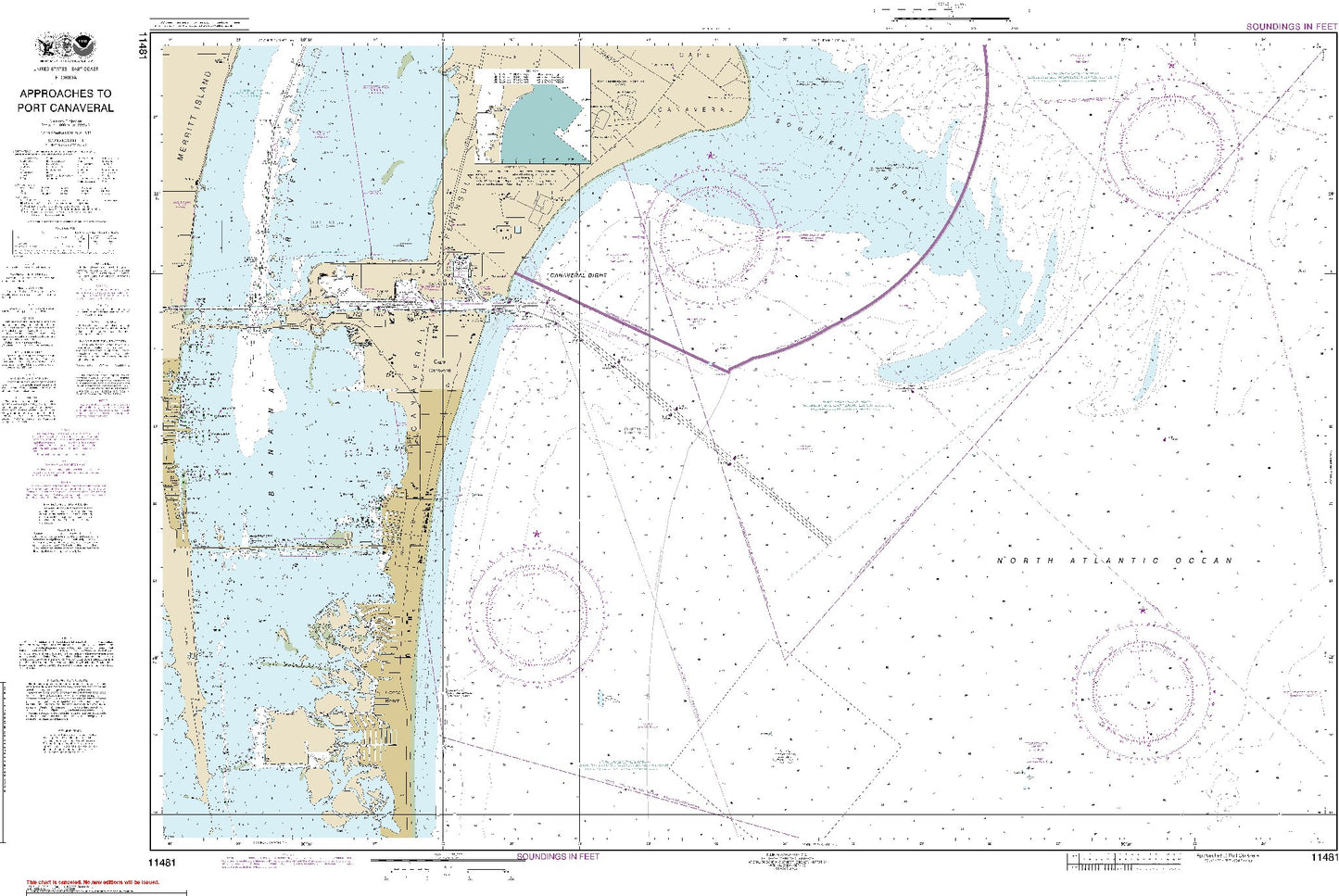 Approaches to Port Canaveral (11481) by NOAA