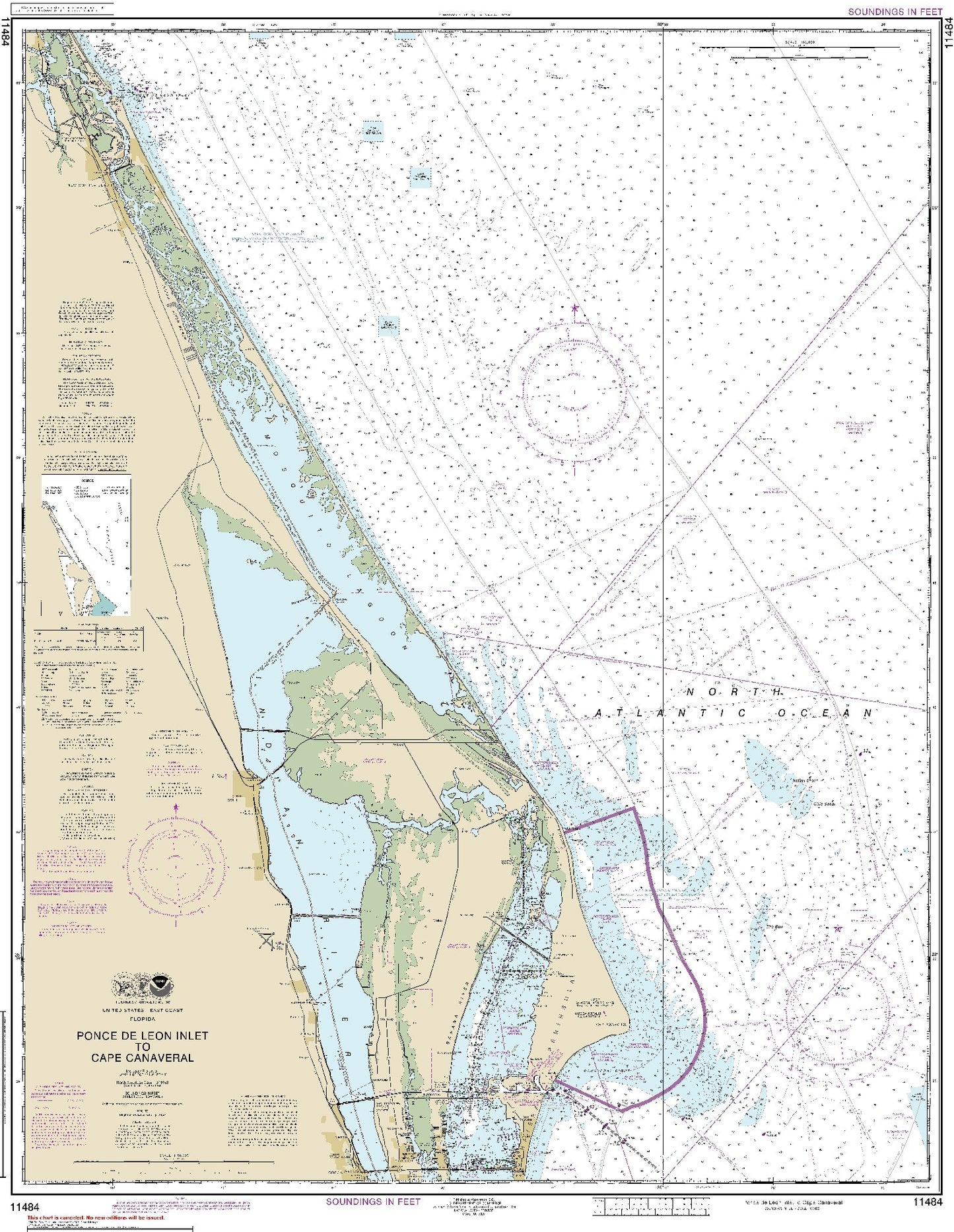 Ponce De Leon Inlet to Cape Canaveral (11484) by NOAA
