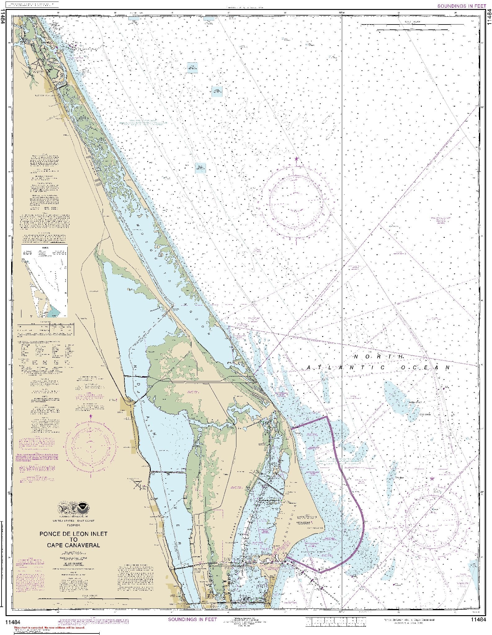 Ponce De Leon Inlet to Cape Canaveral (11484) by NOAA