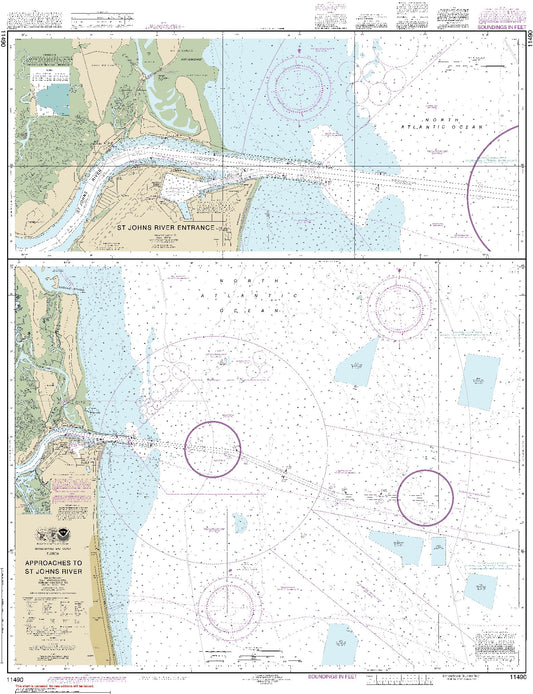 Approaches to St. Johns River (11490) by NOAA