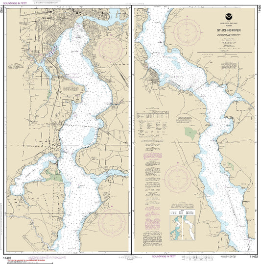 St. Johns River - Jacksonville to Racy Pt (11492) by NOAA