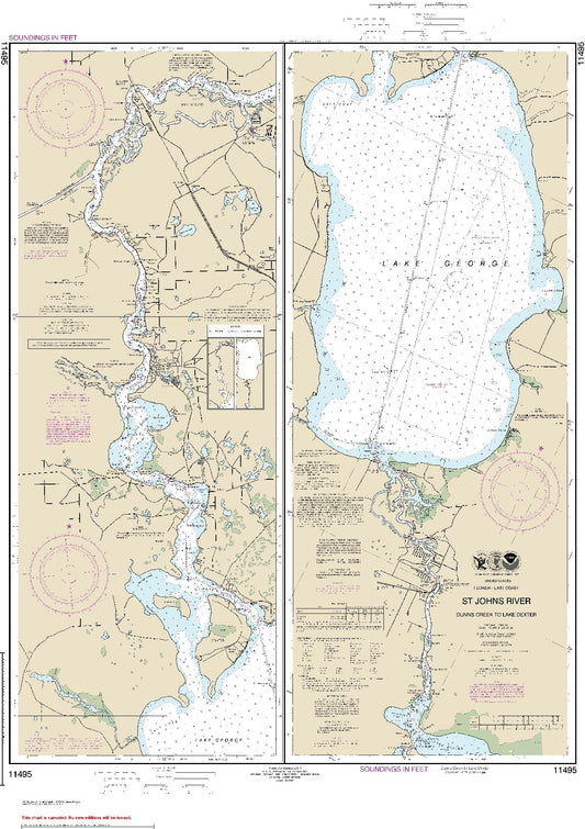 St. Johns River - Side A: Dunns Creek to Lake Dexter - Left Panel (11495) by NOAA