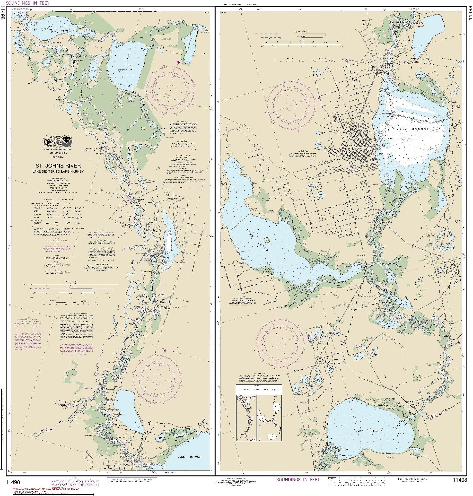 St. Johns River - Lake Dexter to Lake Harney (11498) by NOAA