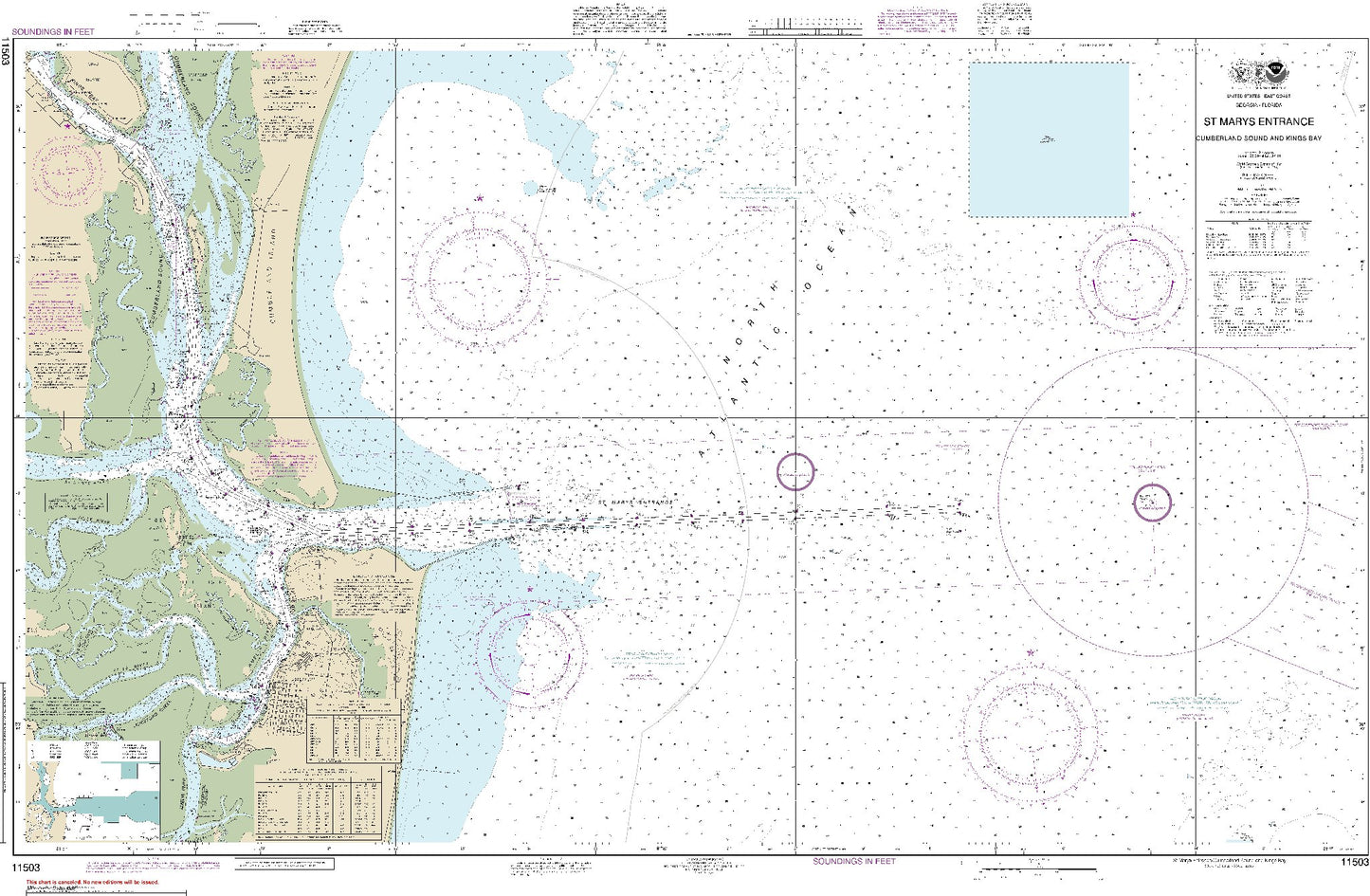 St. Marys Entrance - Cumberland Sound and Kings Bay (11503) by NOAA