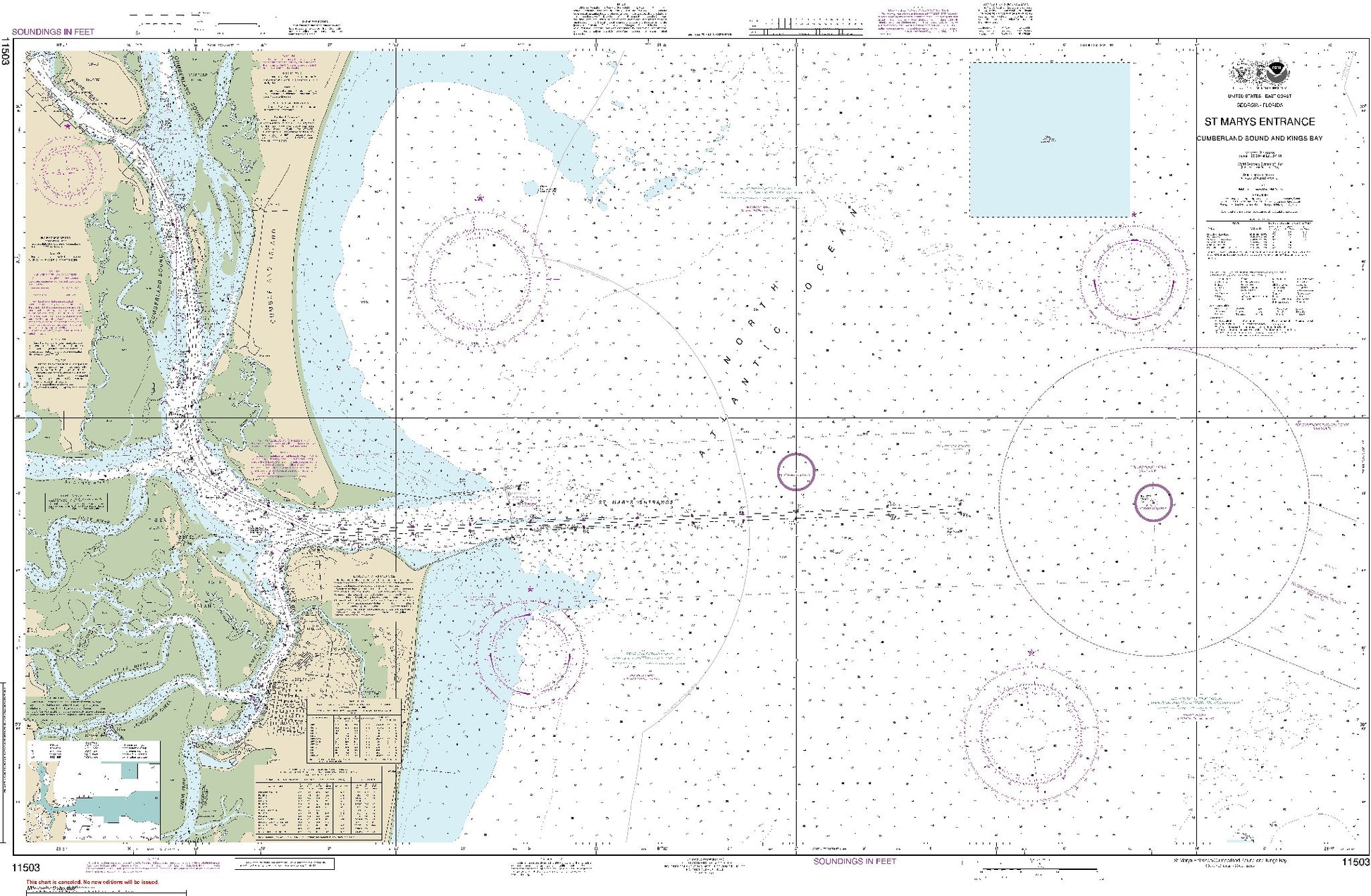 St. Marys Entrance - Cumberland Sound and Kings Bay (11503) by NOAA