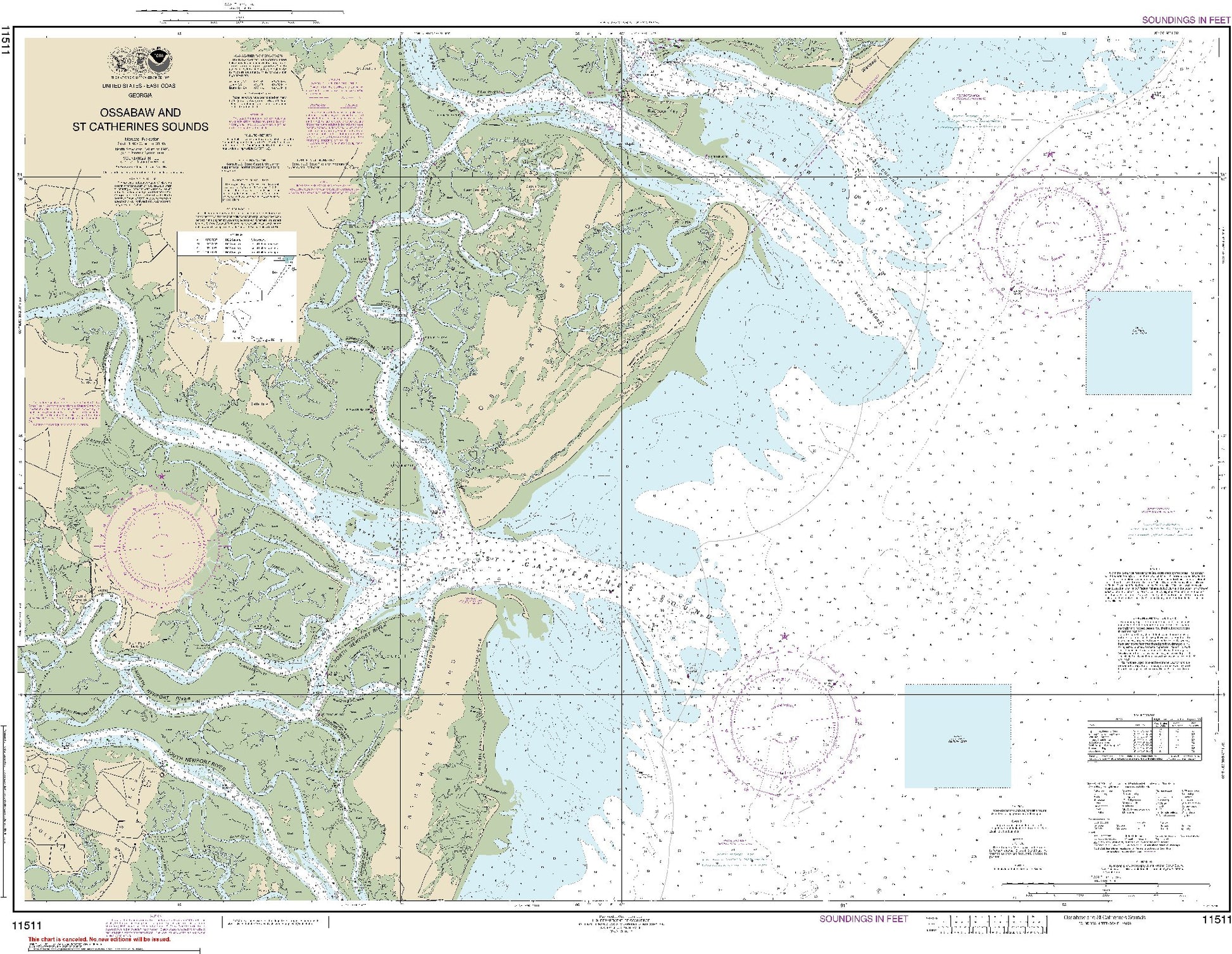 Ossabaw and St. Catherines Sounds (11511) by NOAA