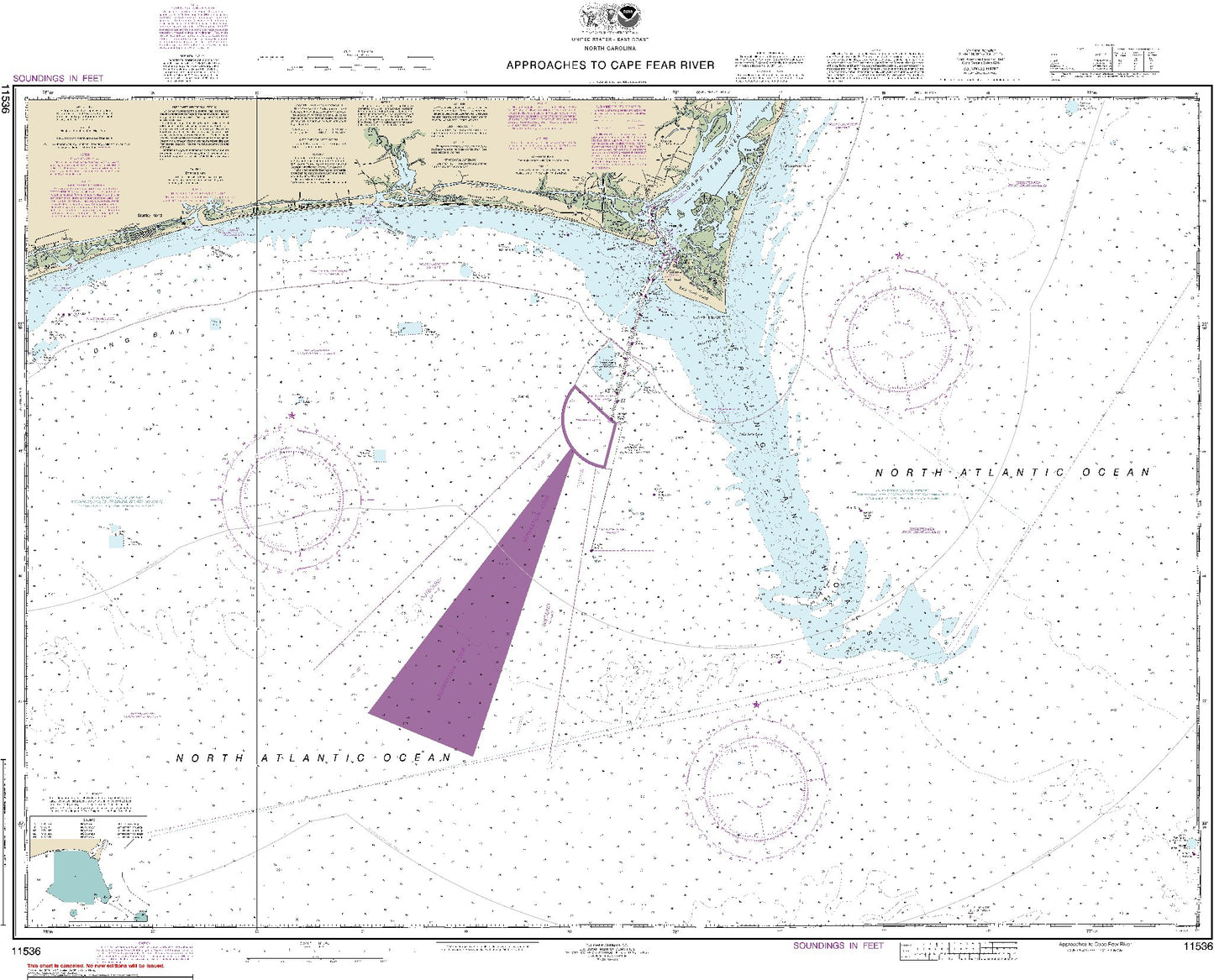 Approaches to Cape Fear River (11536) by NOAA