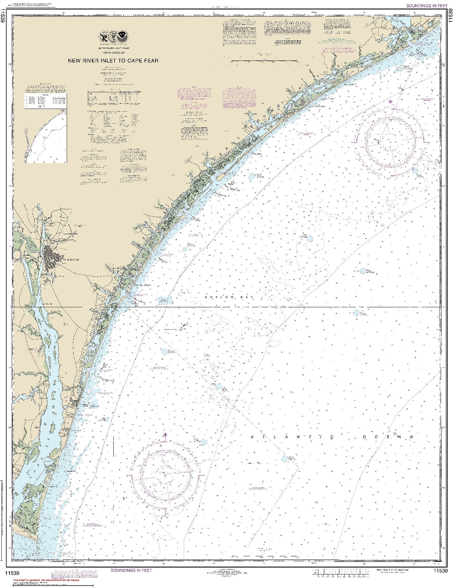 New River Inlet to Cape Fear (11539) by NOAA