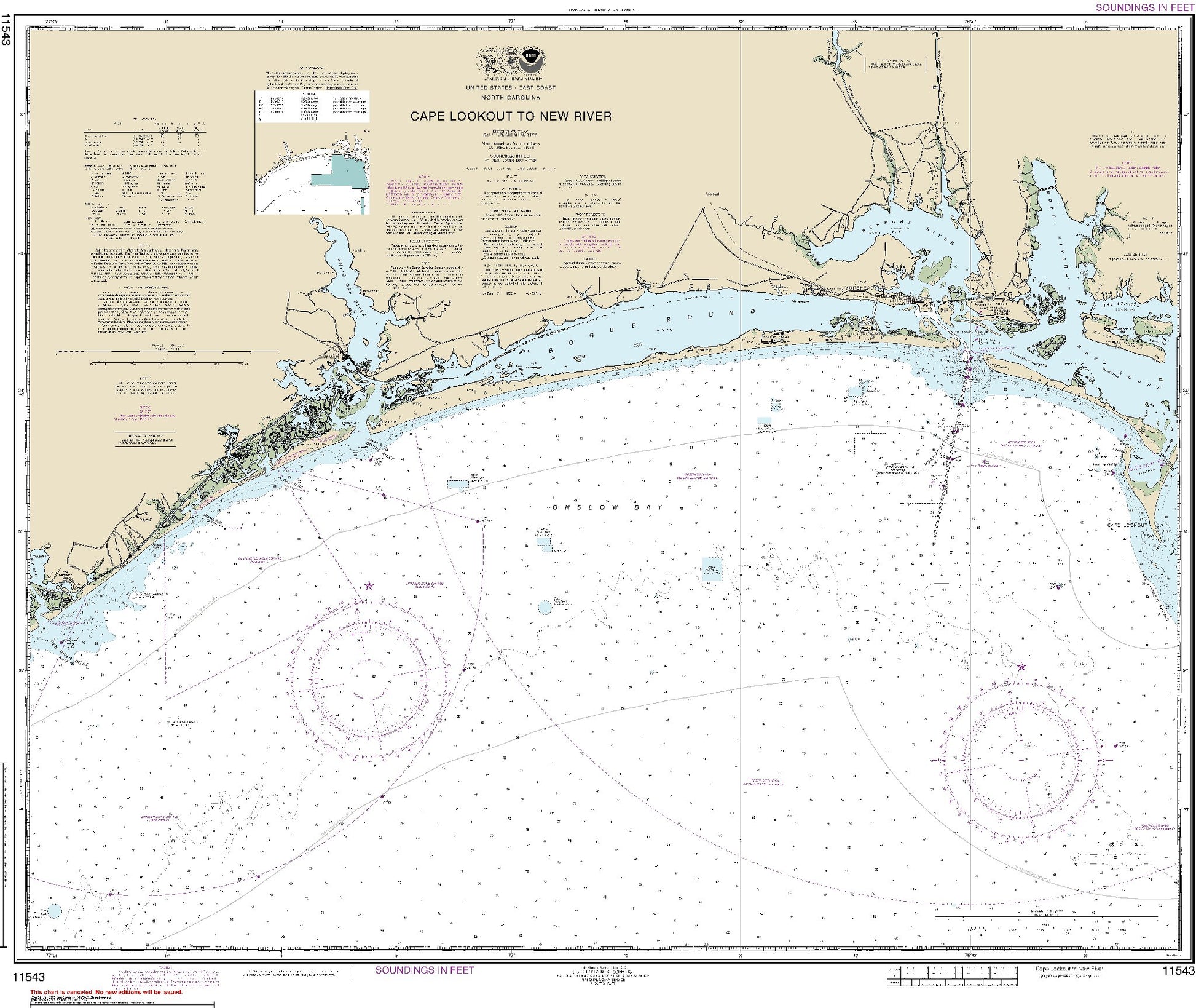 Cape Lookout to New River (11543) by NOAA