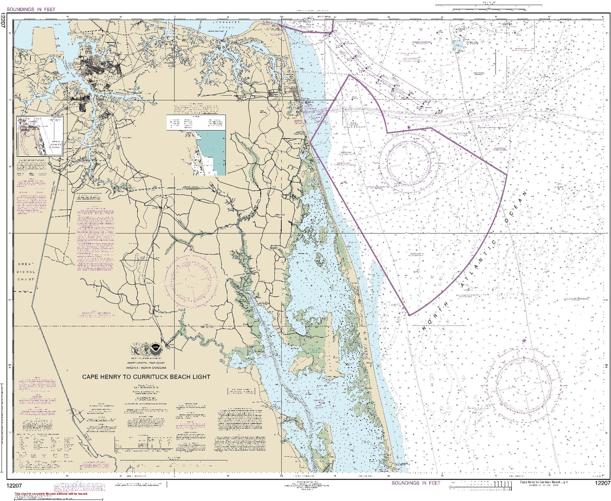 Cape Henry to Currituck Beach Light (12207) by NOAA