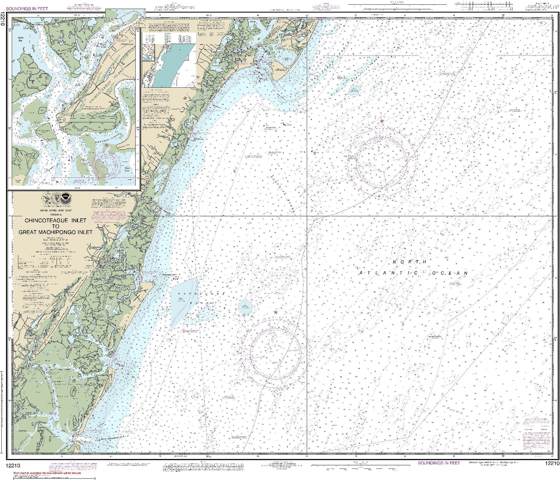 Chincoteague Inlet to Great Machipongo Inlet (12210) by NOAA