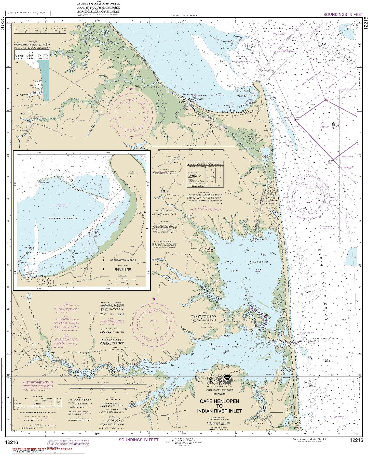 Cape Henlopen to Indian River Inlet (12216) by NOAA