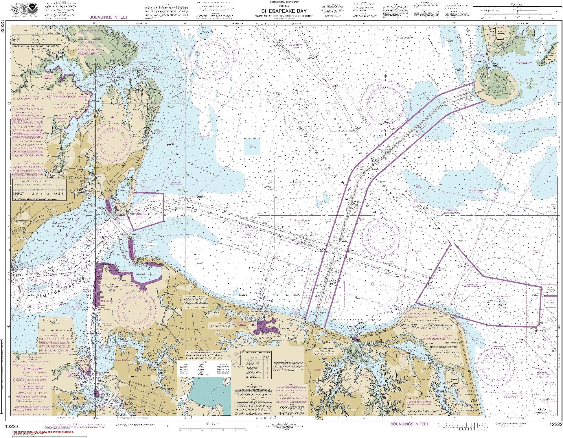 Cape Charles to Norfolk Harbor (12222) by NOAA