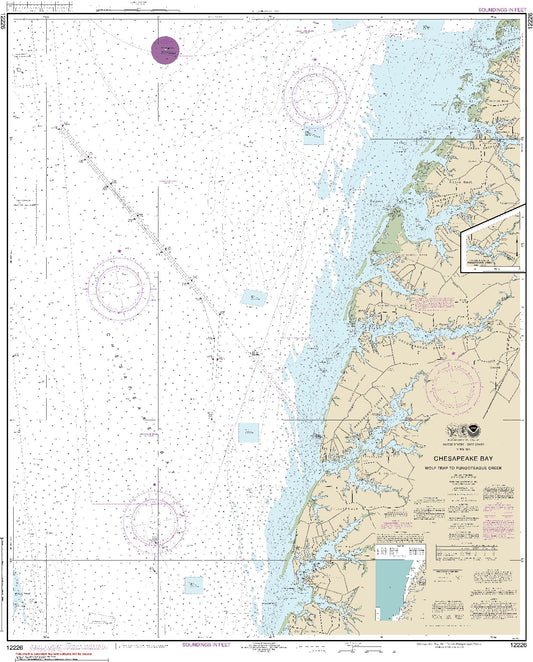 Chesapeake Bay, Wolf Trap to Pungoteague Creek with Continuation of Pungoteague Creek (12226) by NOAA