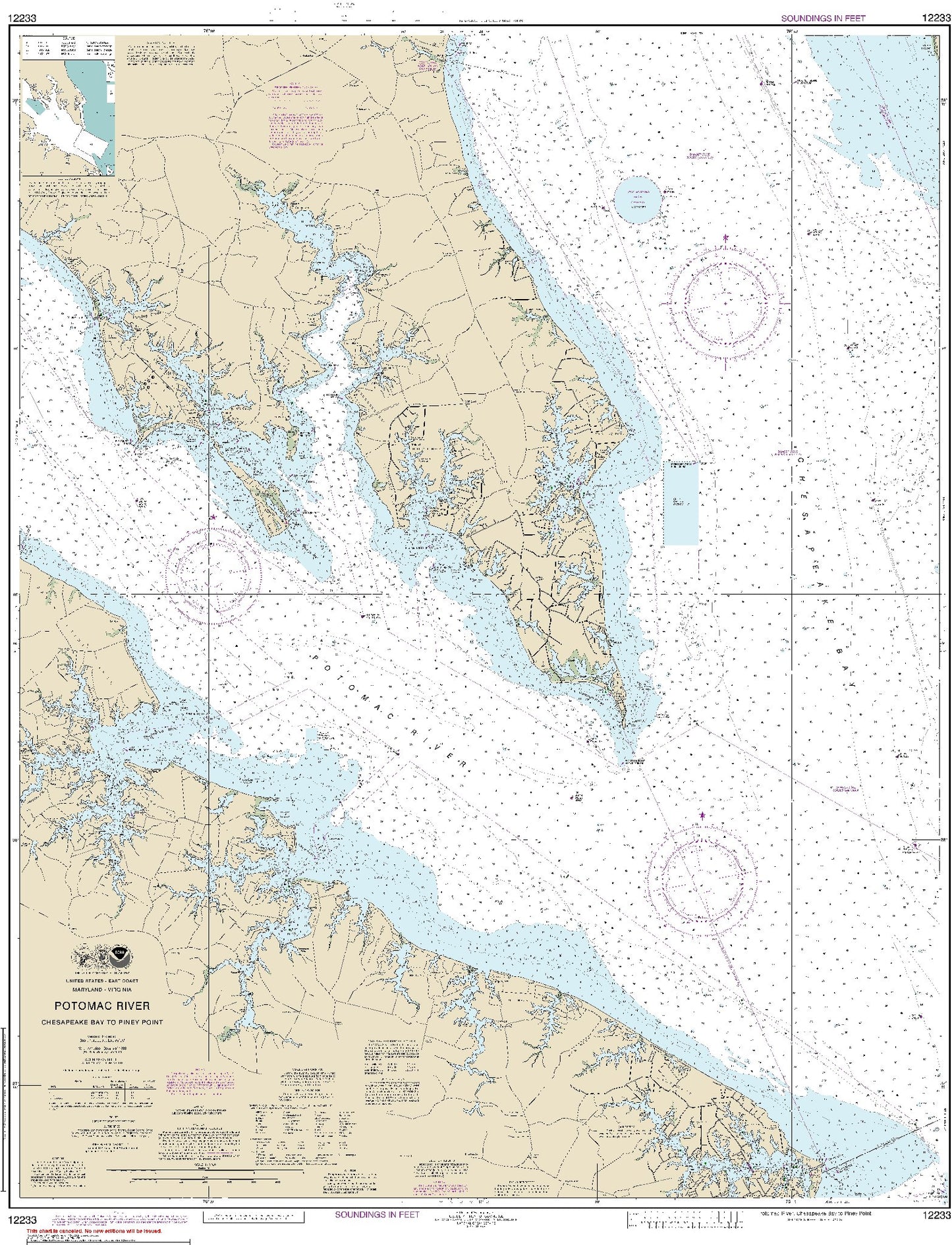 Potomac River - Chesapeake Bay to Piney Point (12233) by NOAA