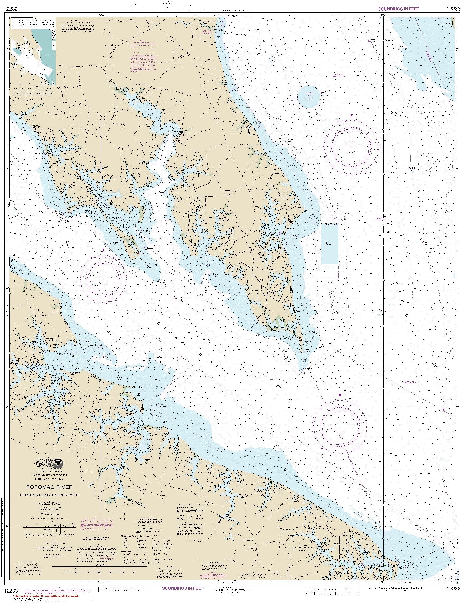 Potomac River - Chesapeake Bay to Piney Point (12233) by NOAA