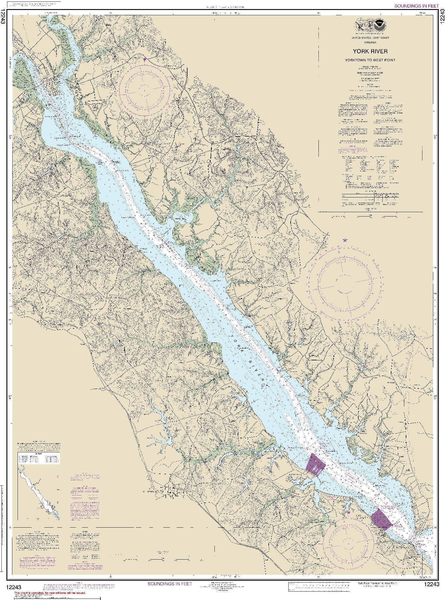 York River - Yorktown to West Point (12243) by NOAA