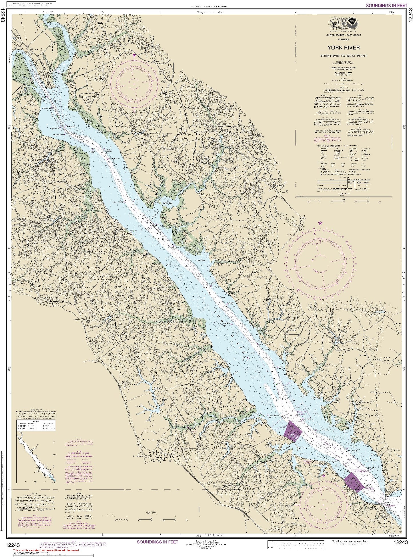 York River - Yorktown to West Point (12243) by NOAA