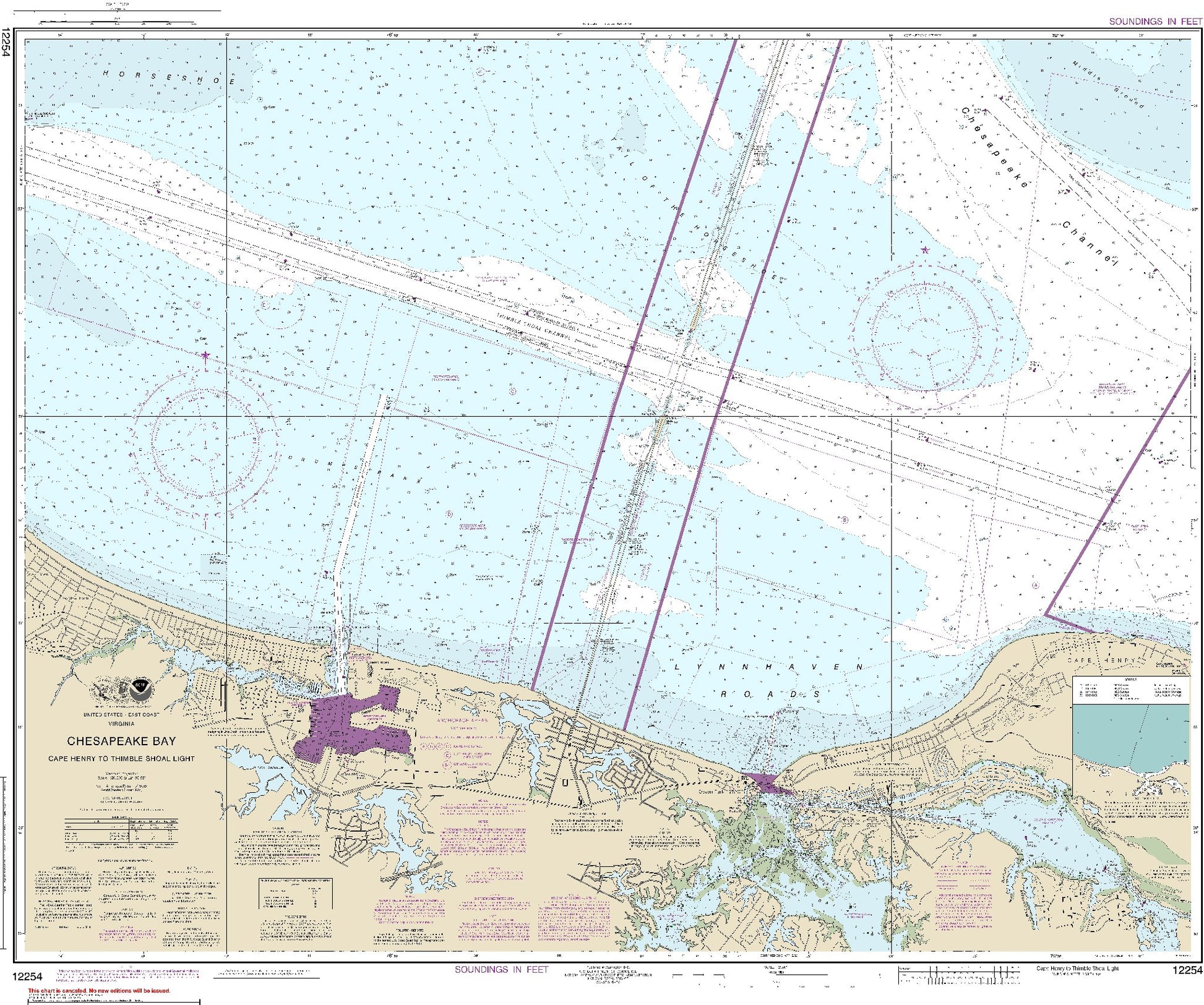 Cape Henry to Thimble Shoal Light (12254) by NOAA