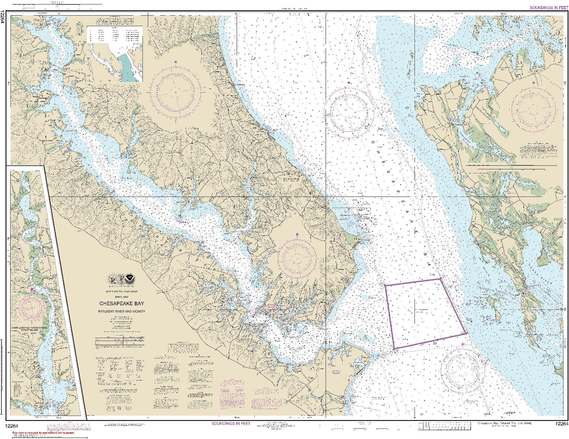 Chesapeake Bay - Patuxent River and Vicinity with Continuation of Patuxent River to Nottingham (12264) by NOAA