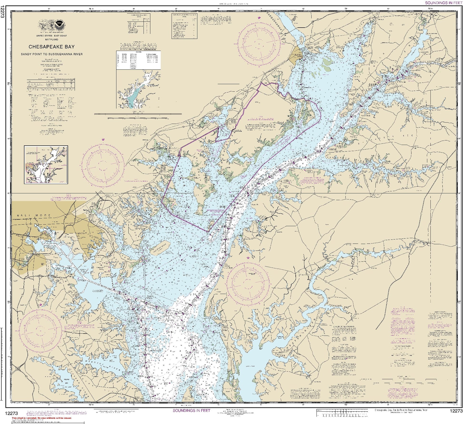 Chesapeake Bay - Sandy Point to Susquehanna River (12273) by NOAA