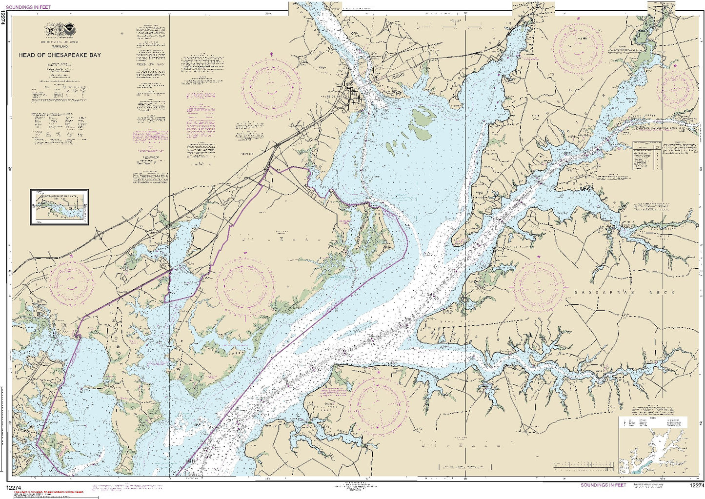 Head of Chesapeake Bay with Continuation of Bird River (12274) by NOAA