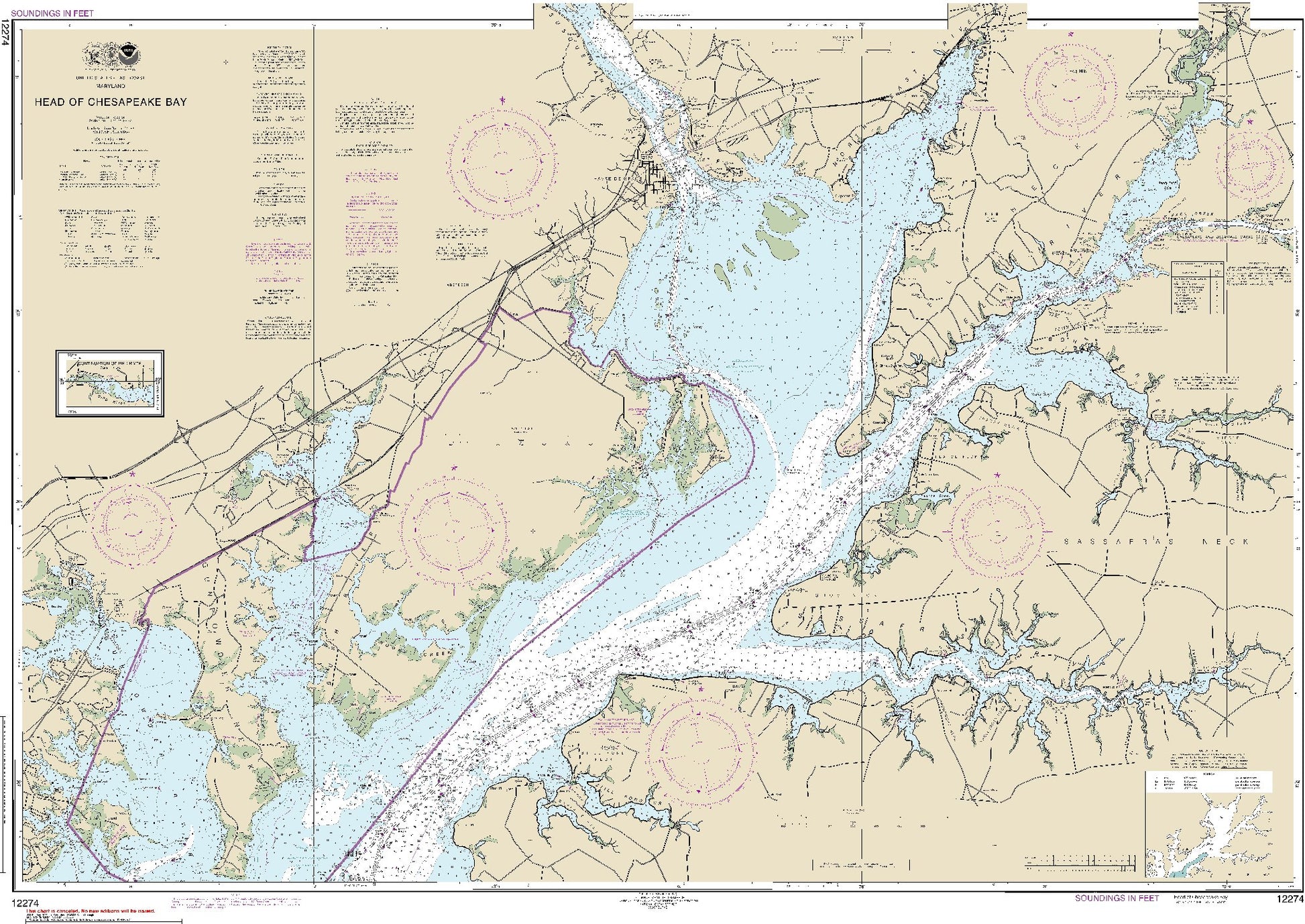 Head of Chesapeake Bay with Continuation of Bird River (12274) by NOAA