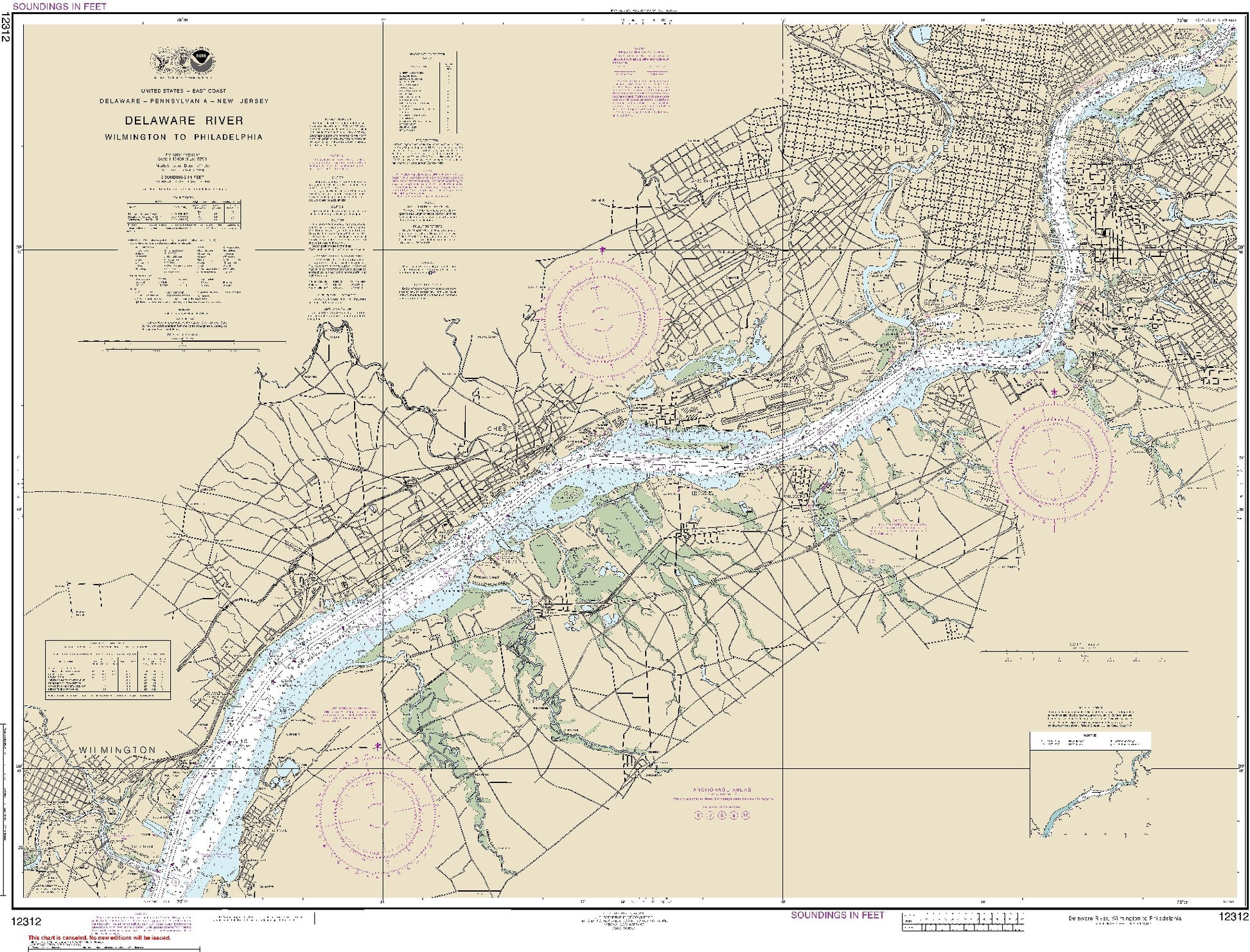 Delaware River - Wilmington to Philadelphia (12312) by NOAA
