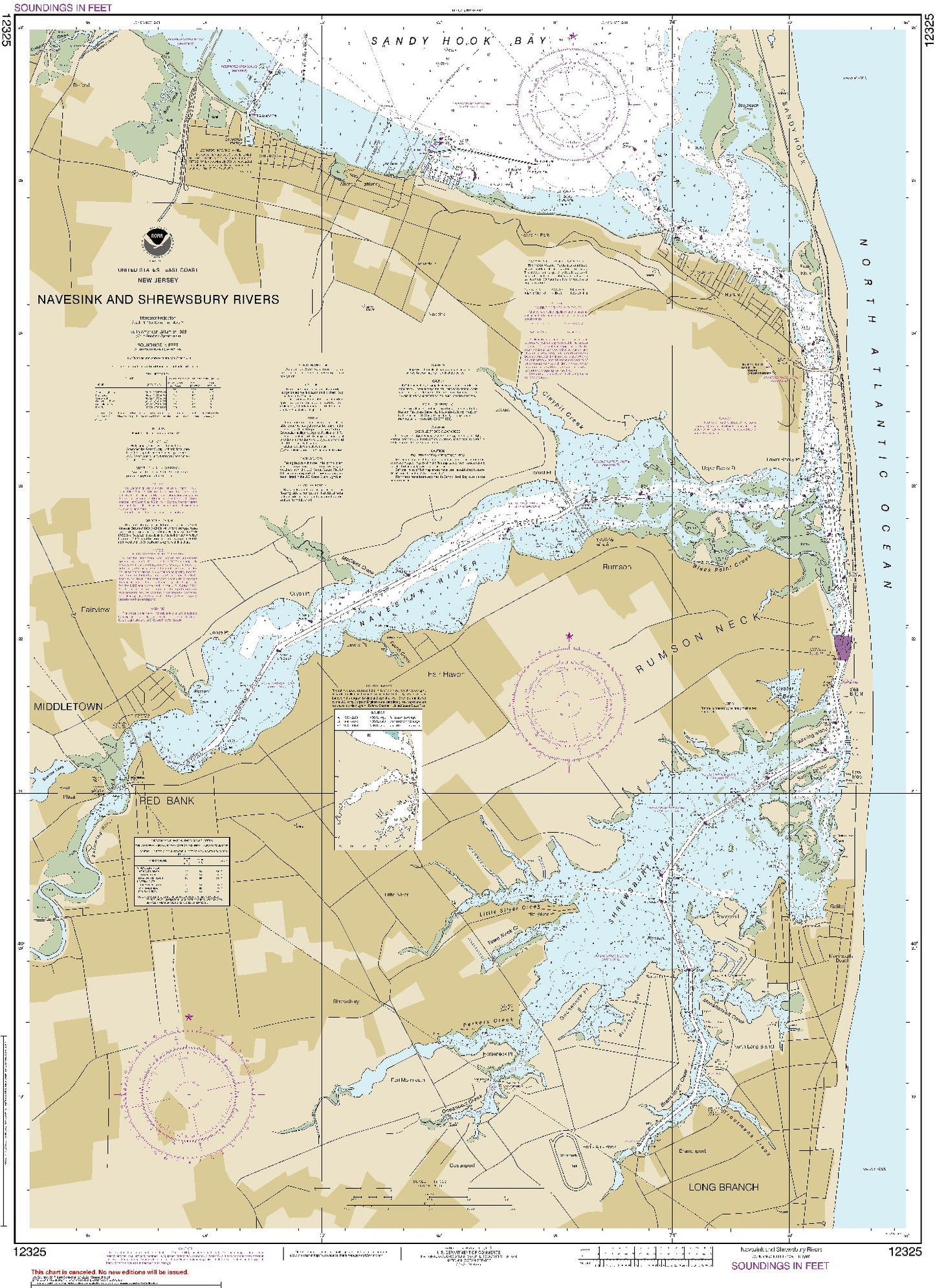 Navesink and Shrewsbury Rivers (12325) by NOAA