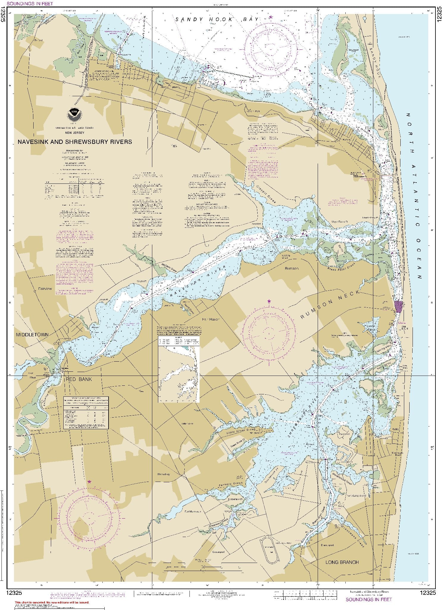 Navesink and Shrewsbury Rivers (12325) by NOAA