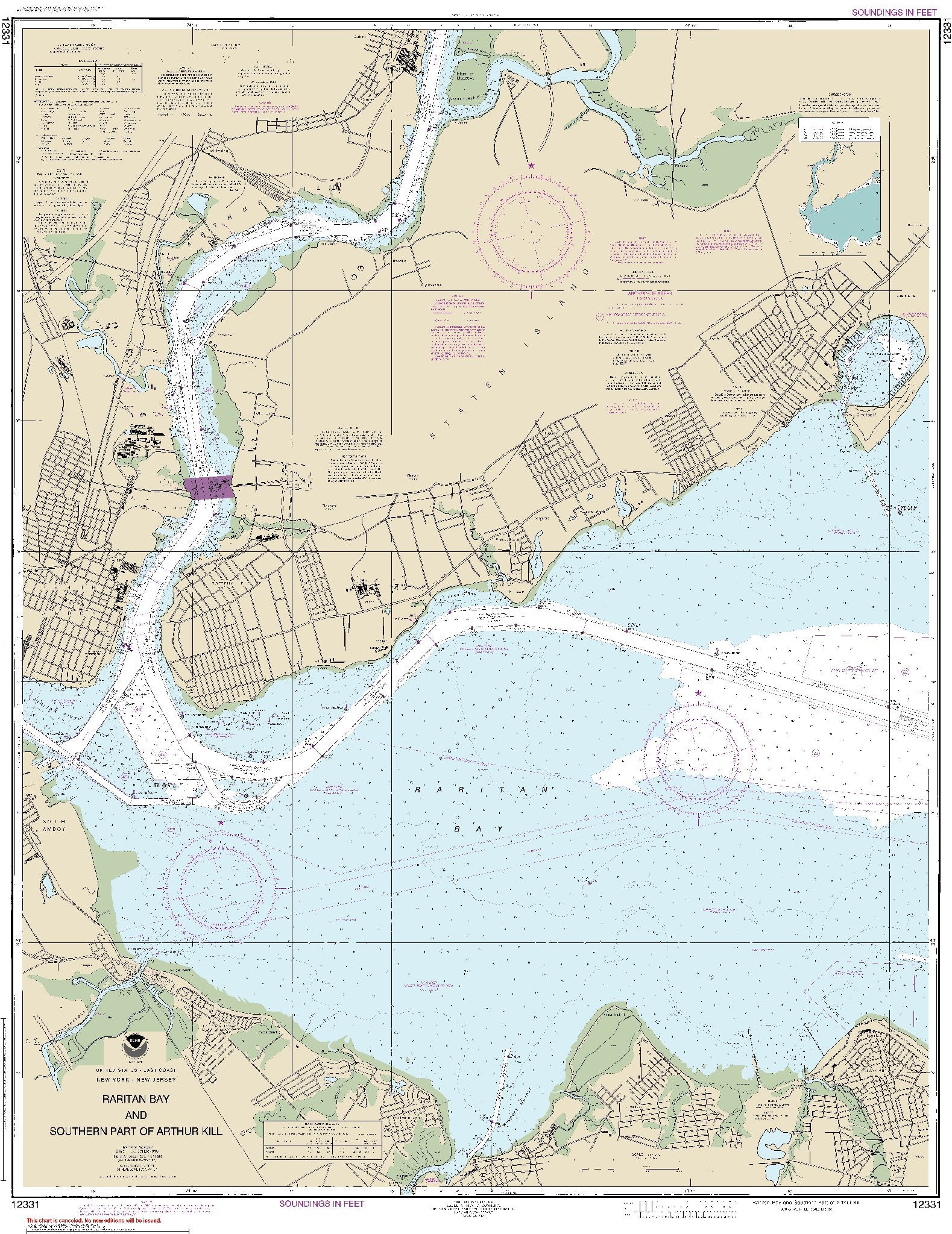 Raritan Bay and Southern Part of Authur Kill (12331) by NOAA