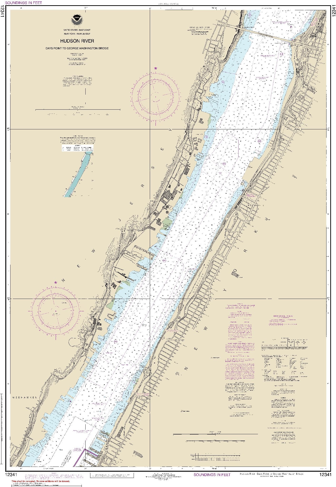 Hudson River - Days Point to George Washington Bridge (12341) by NOAA