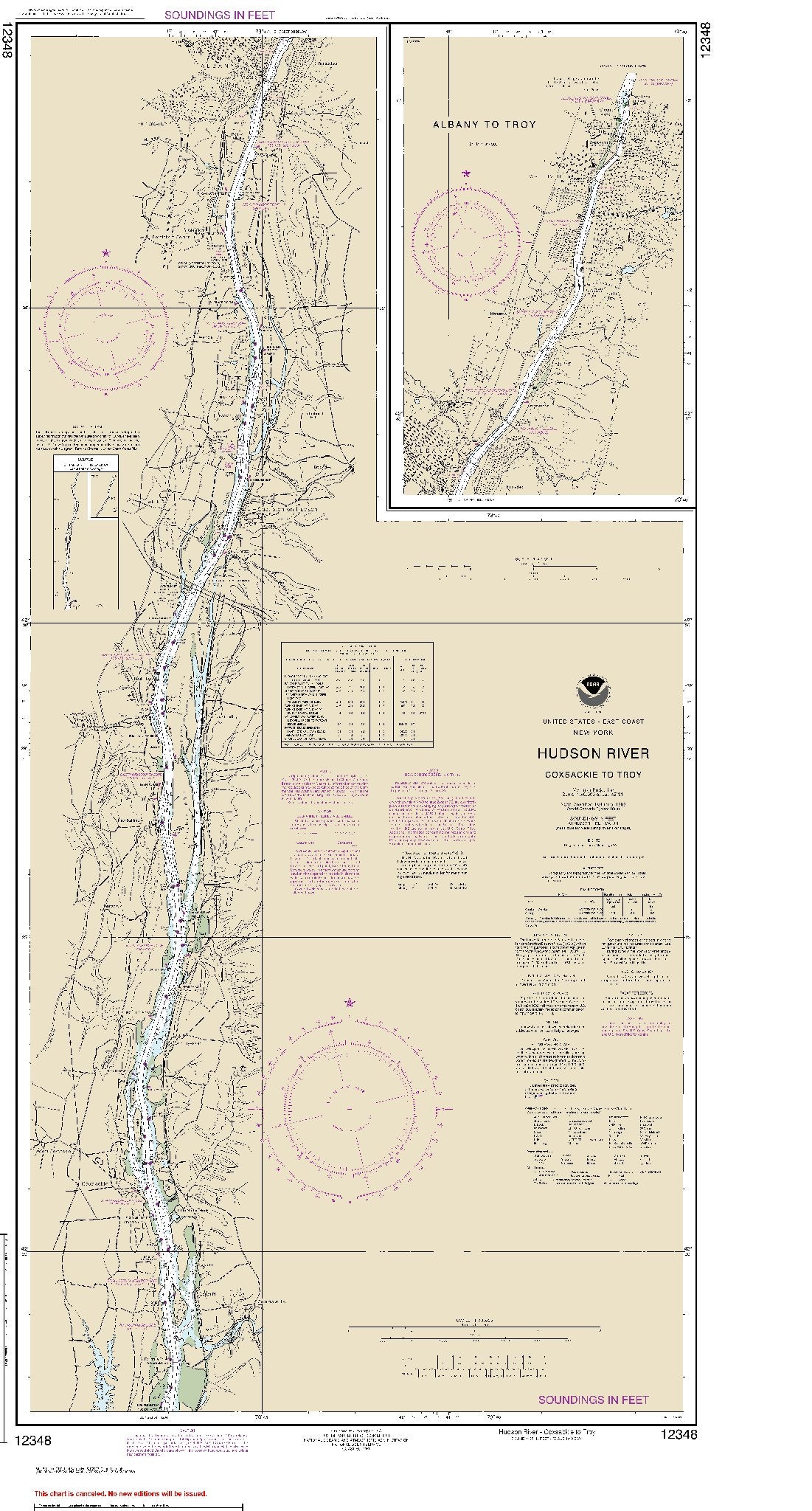 Hudson River - Coxsackie to Troy (12348) by NOAA