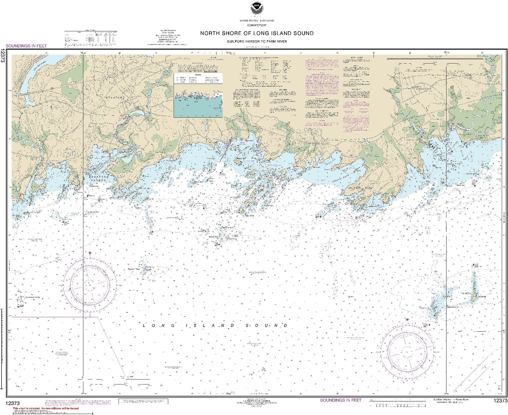 North Shore of Long Island Sound - Guilford Harbor to Farm River (12373) by NOAA