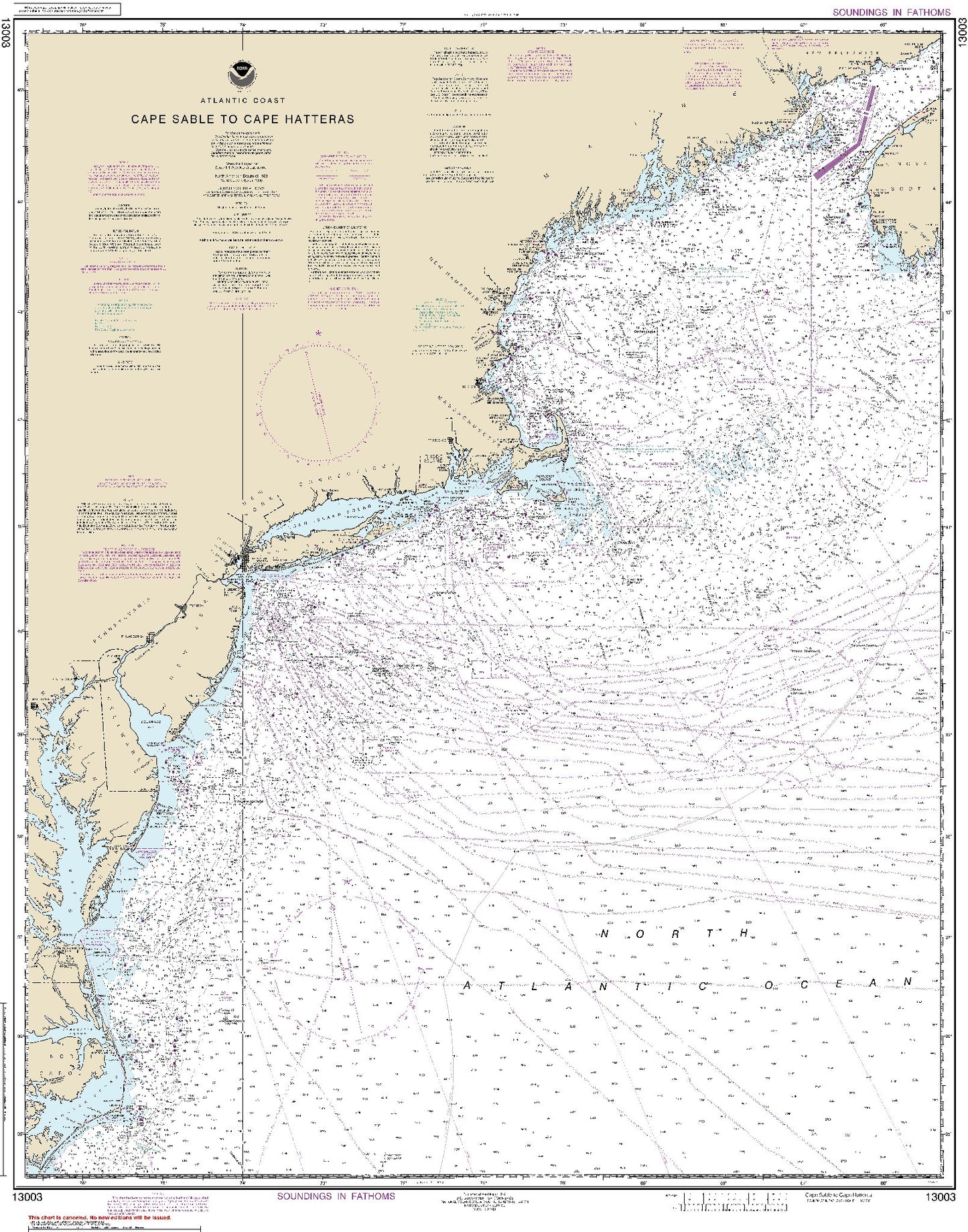 Cape Sable to Cape Hatteras (13003) by NOAA