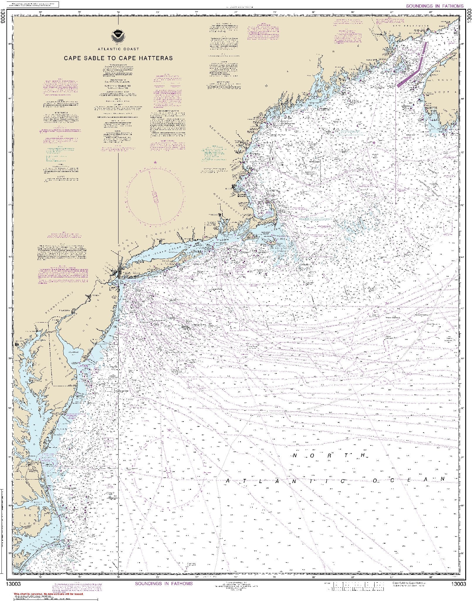 Cape Sable to Cape Hatteras (13003) by NOAA