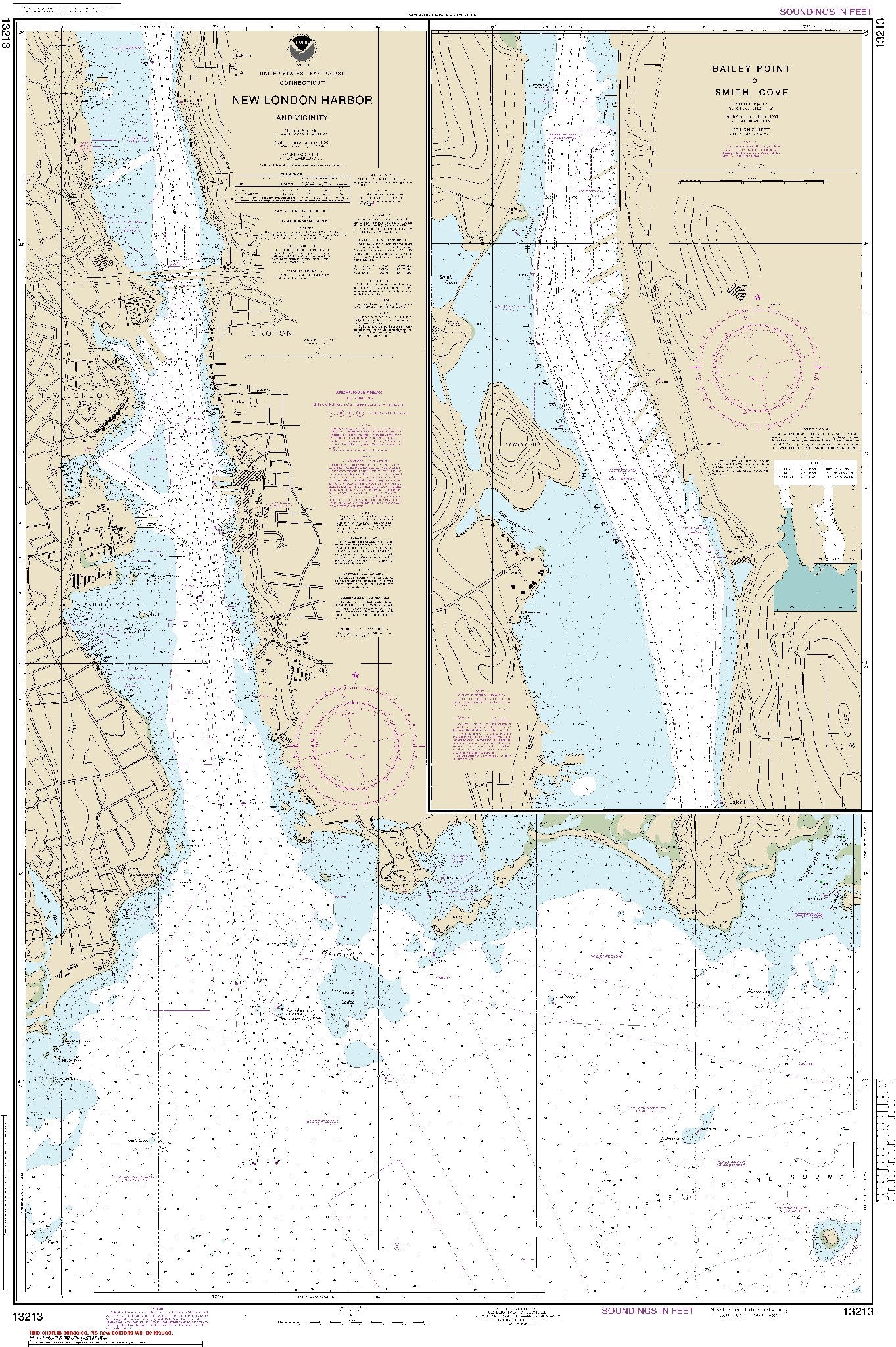 New London Harbor and Vicinity (13213) by NOAA