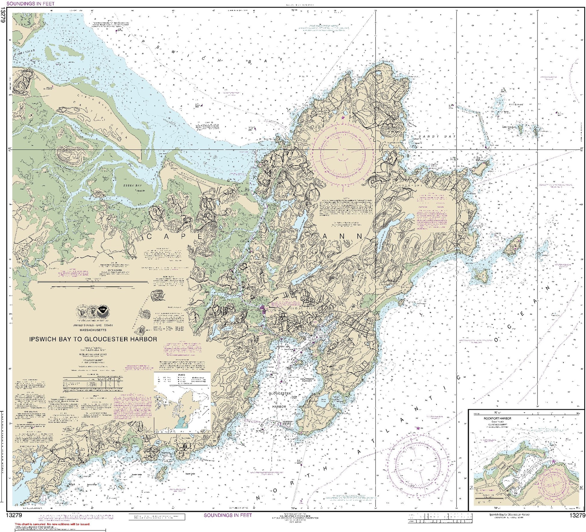 Ipswich Bay to Gloucester Harbor (13279) by NOAA