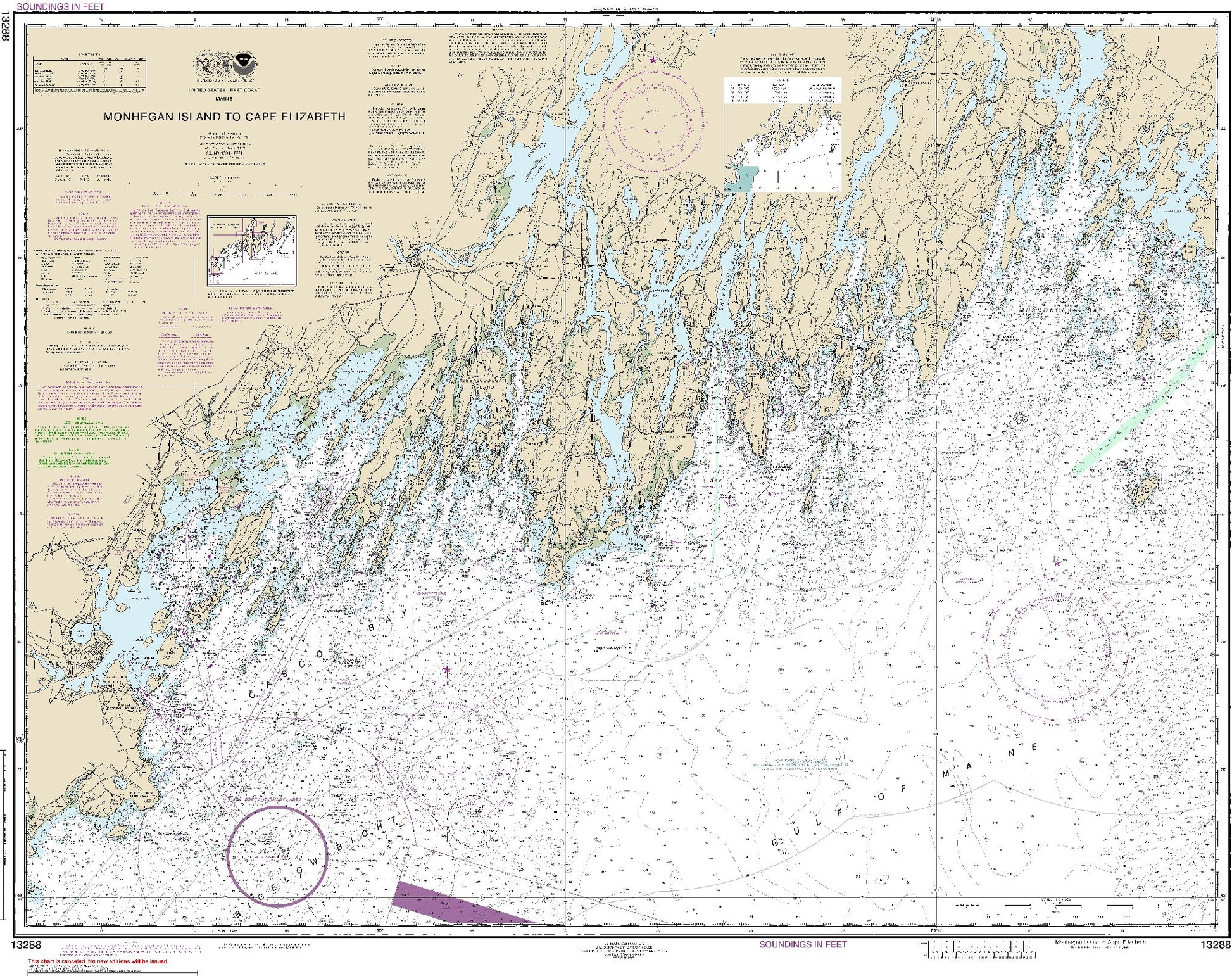 Monhegan Island to Cape Elizabeth (13288) by NOAA