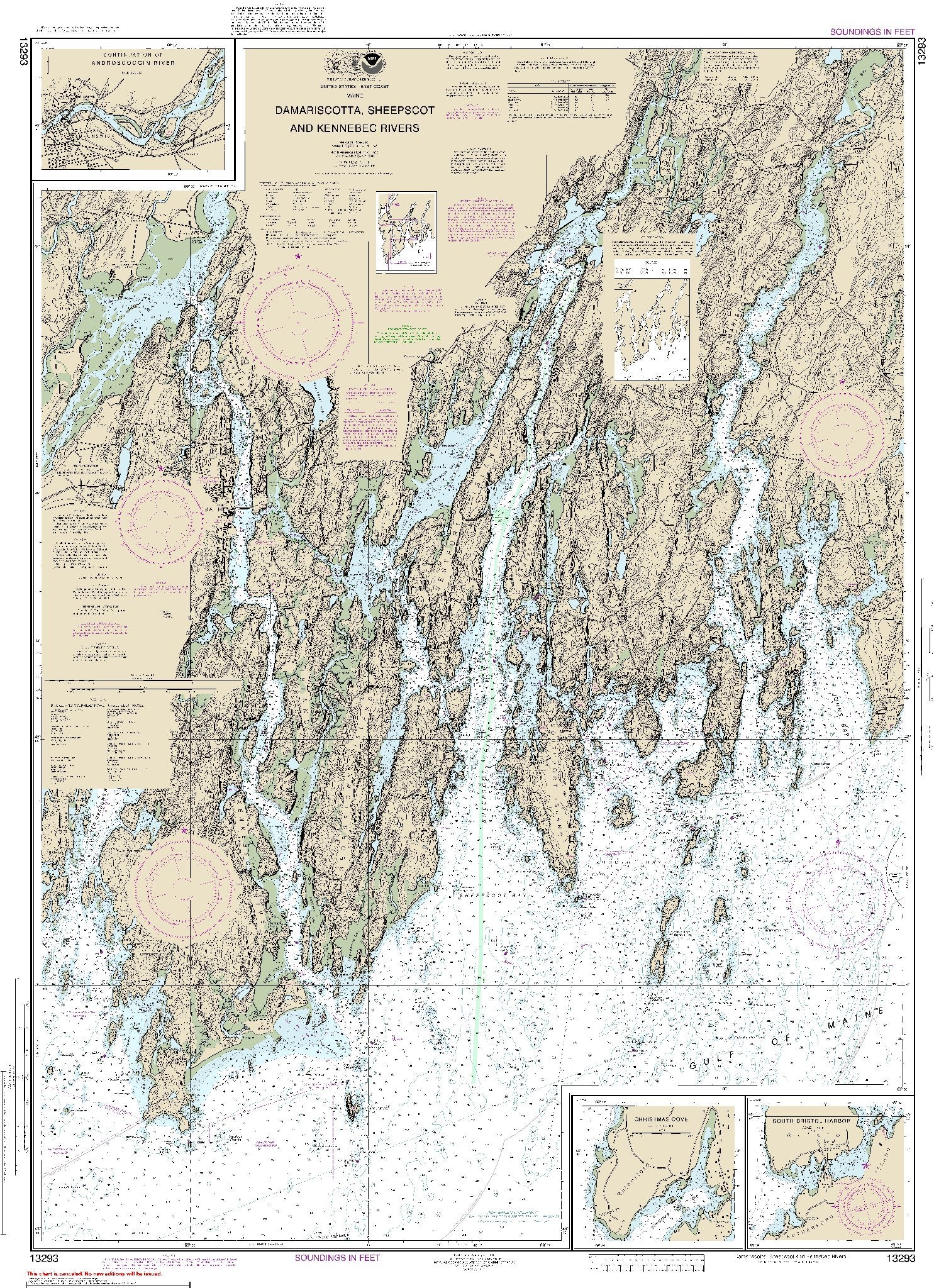 Damariscotta, Sheepscot and Kennebec Rivers (13293) by NOAA